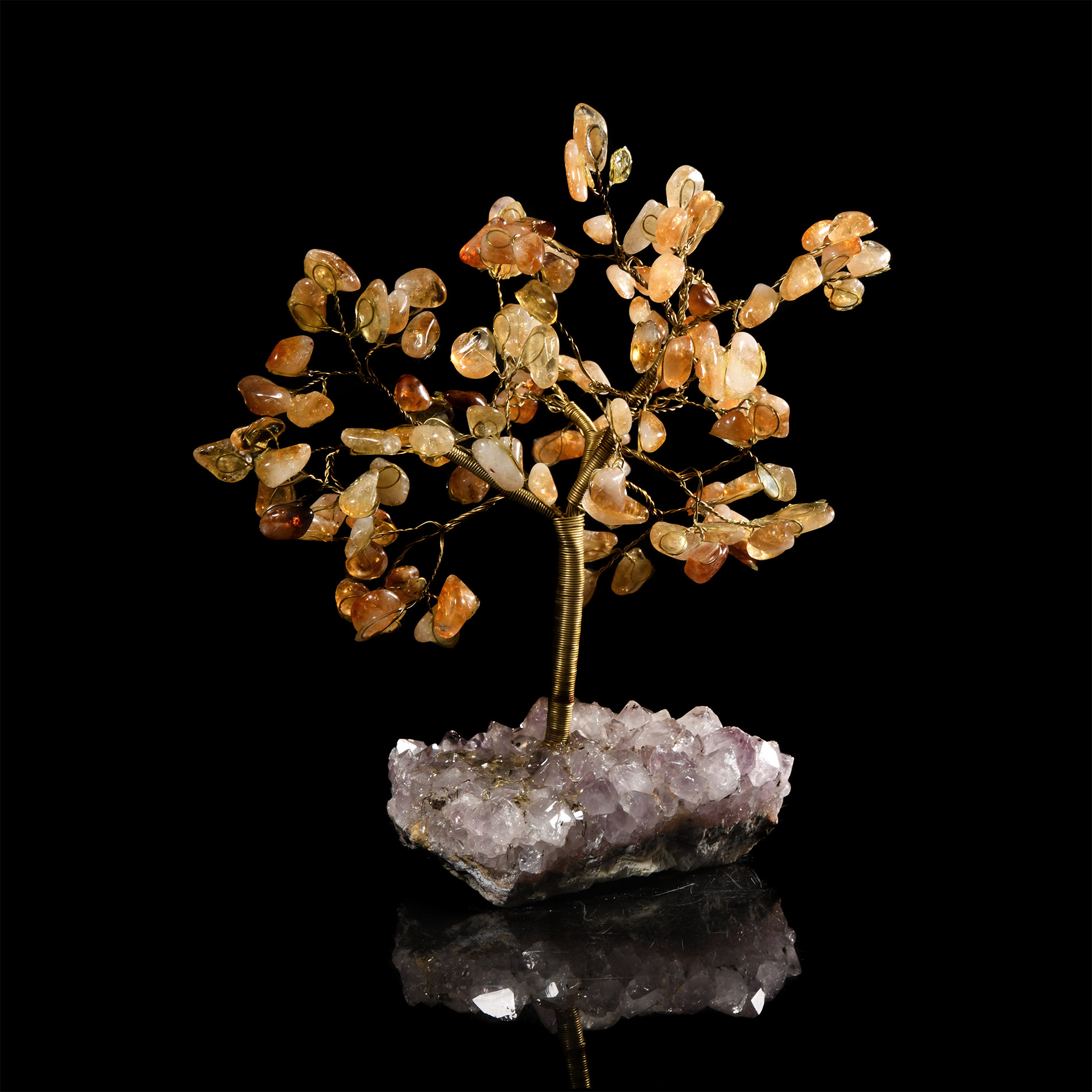 Natural History - Citrine and Amethyst Gem Tree