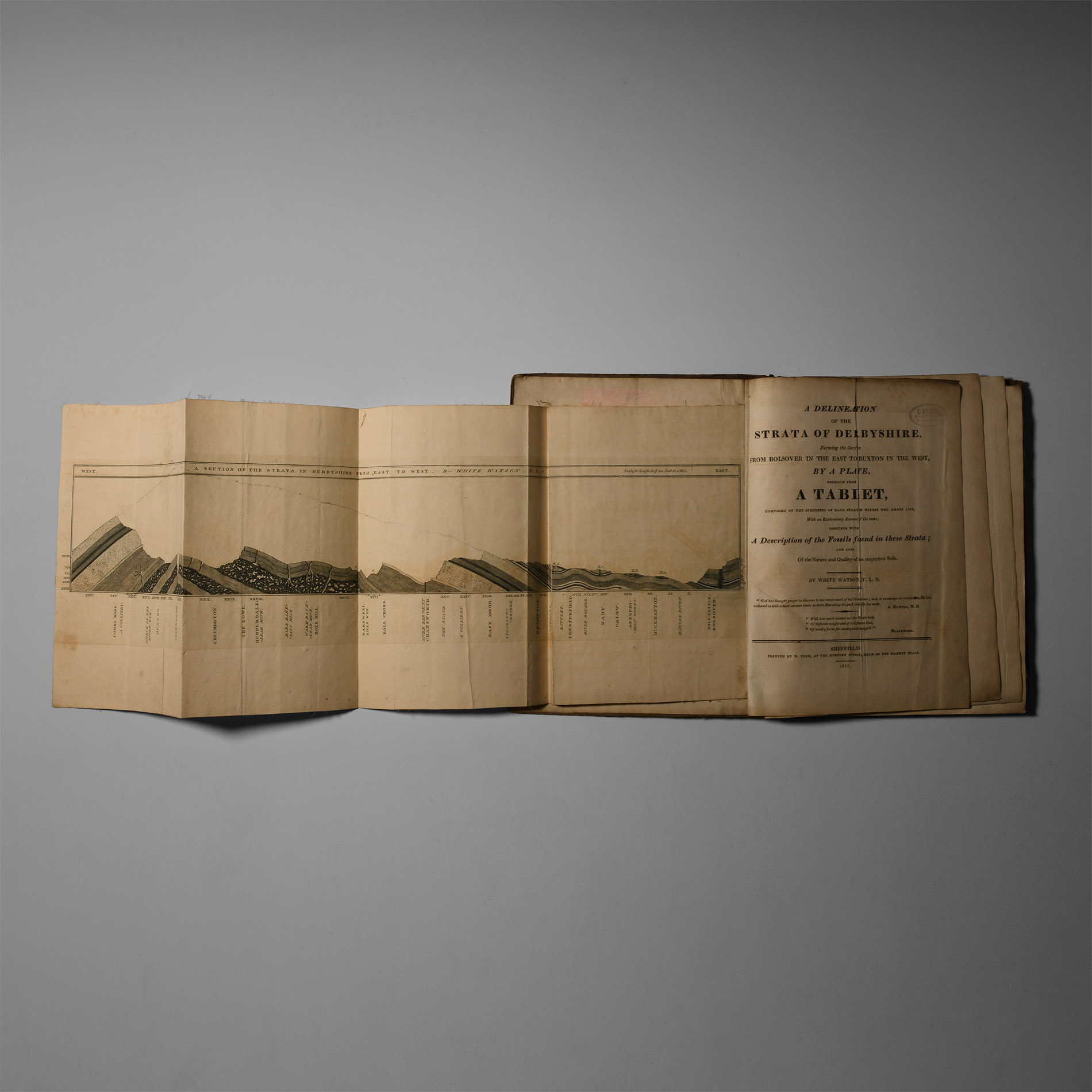 Natural History Books - Watson - Strata of Derbyshire