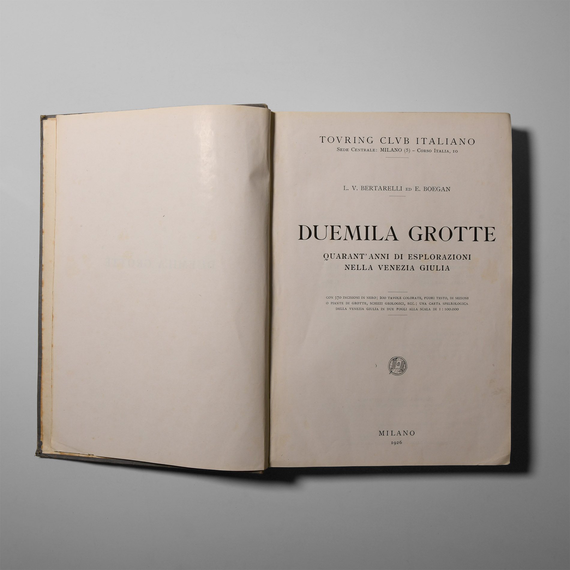 Natural History Books - Bartarelli / Boegan - Duemila Grotte