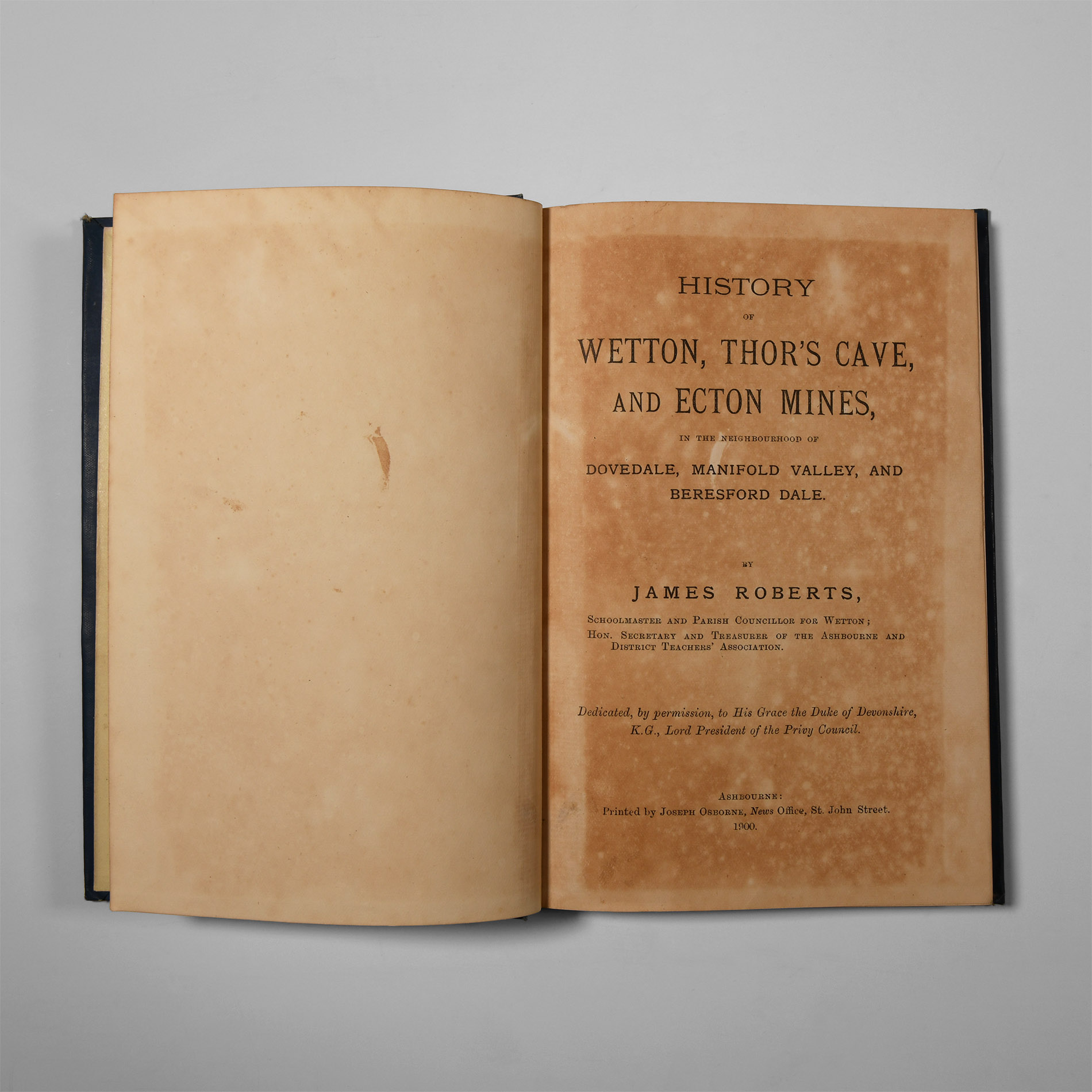 Natural History Books - Roberts - History of Wetton Thor's Cave and Ecton Mines