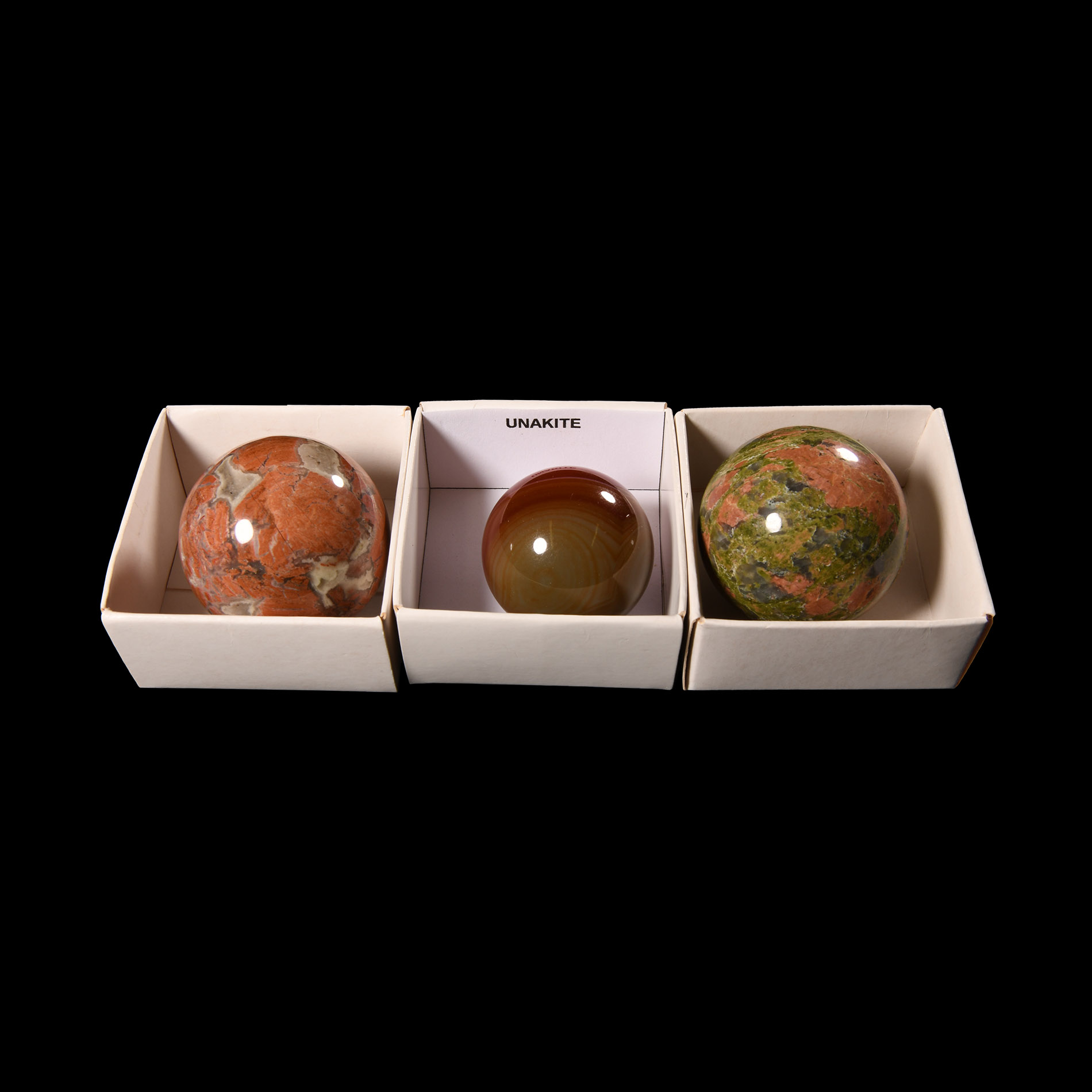Natural History - Cut and Polished Mineral Globe Group
