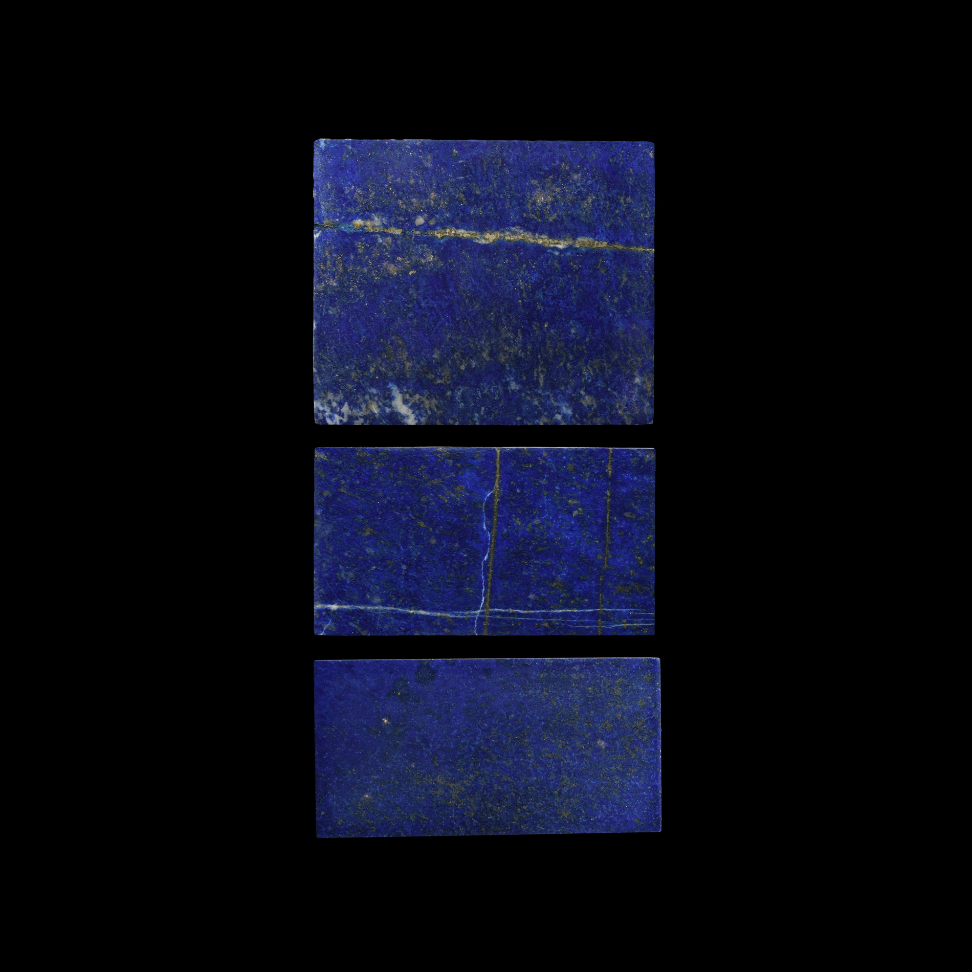 Natural History - Cut and Polished Lapis Lazuli Tile Group
