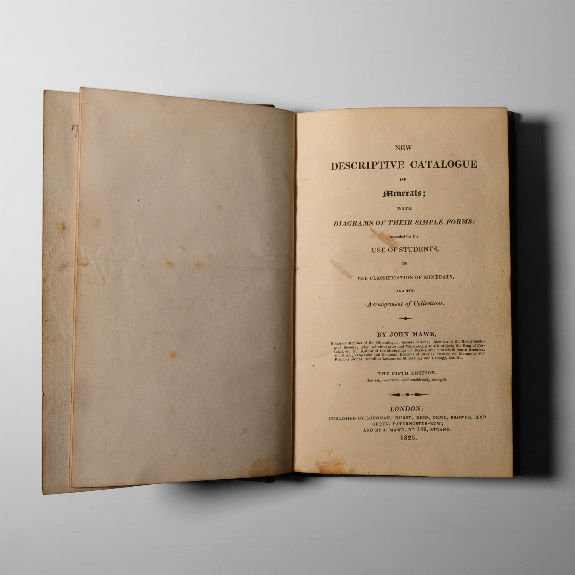 Natural History Books - Mawe - New Descriptive Catalogue of Minerals