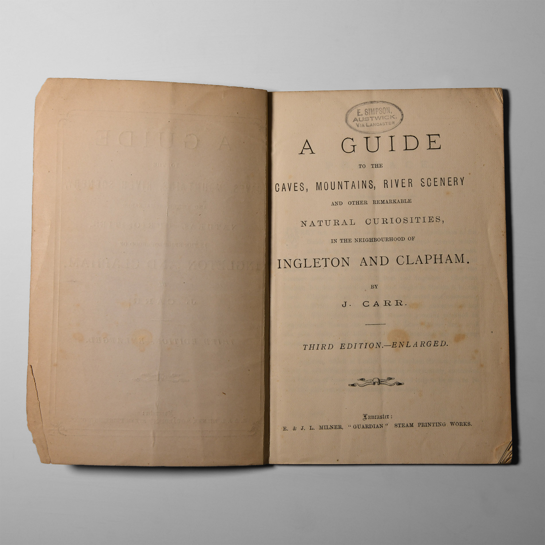 Natural History Books - Carr - Guide to the Caves, Mountains River Scenery