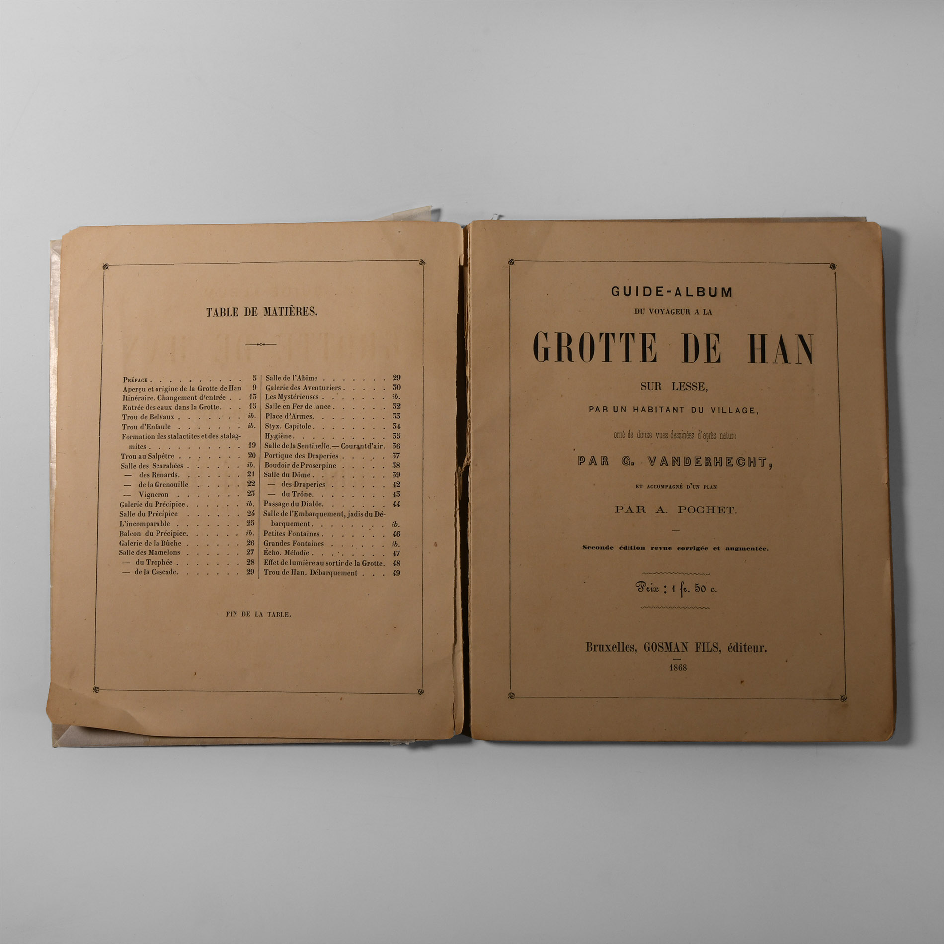 Natural History Books - Vanderhecht - Guide-Album du Voyageur a la Grotte de Han-sur-Lesse