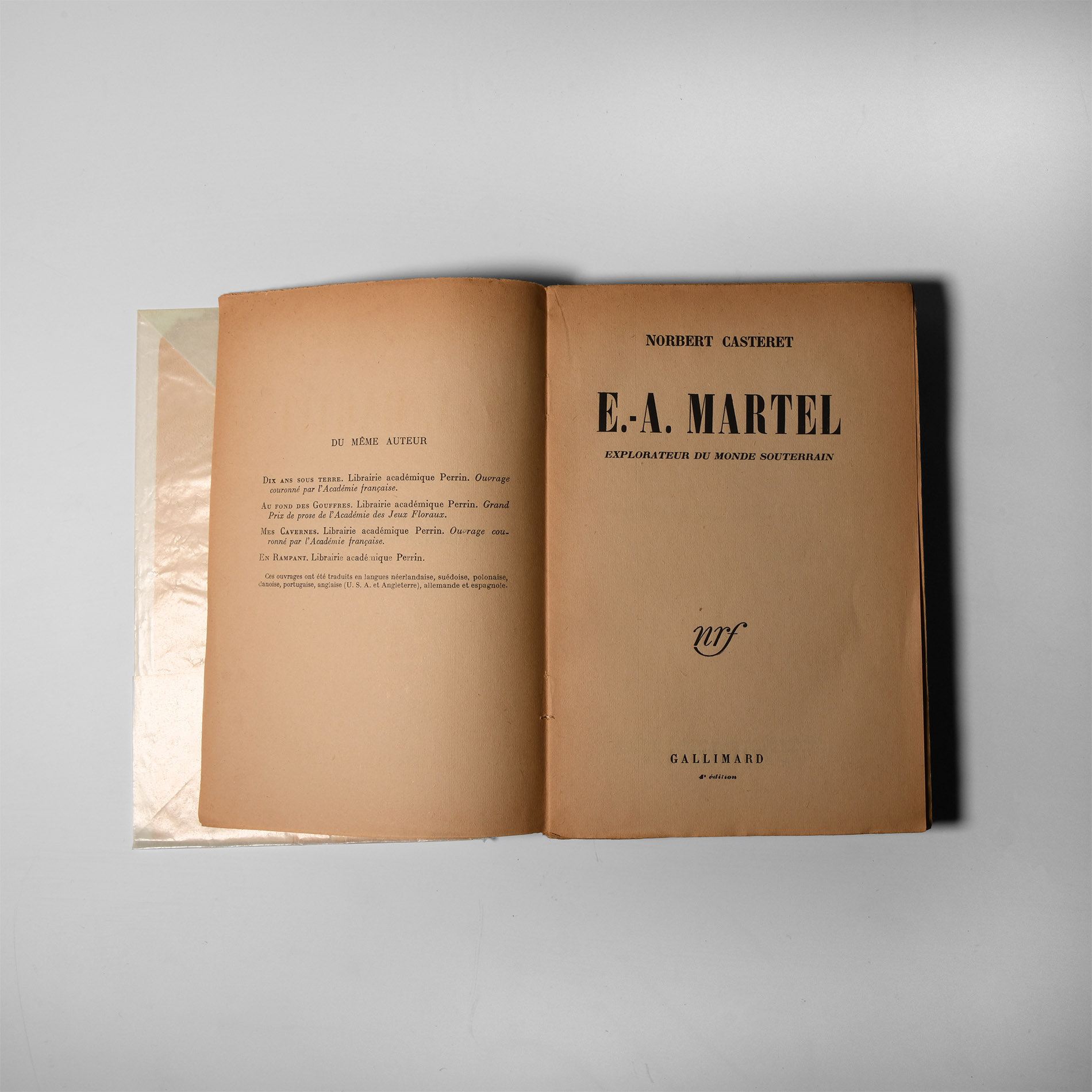 Natural History Books - Casteret - E A Martell