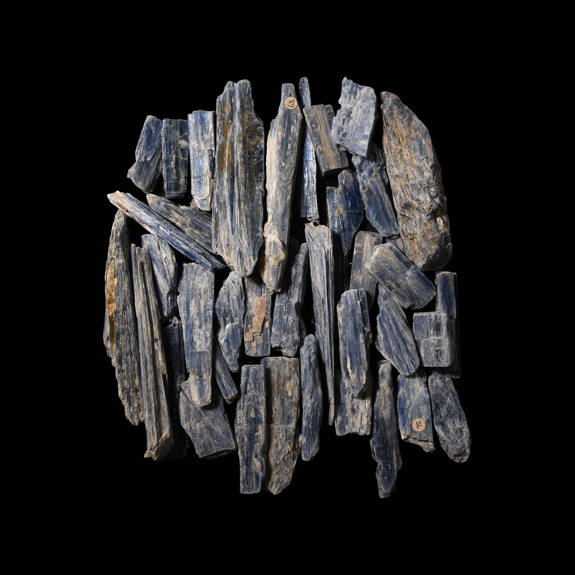 Natural History - Silver Streak Blue Kyanite Mineral Specimen Group
