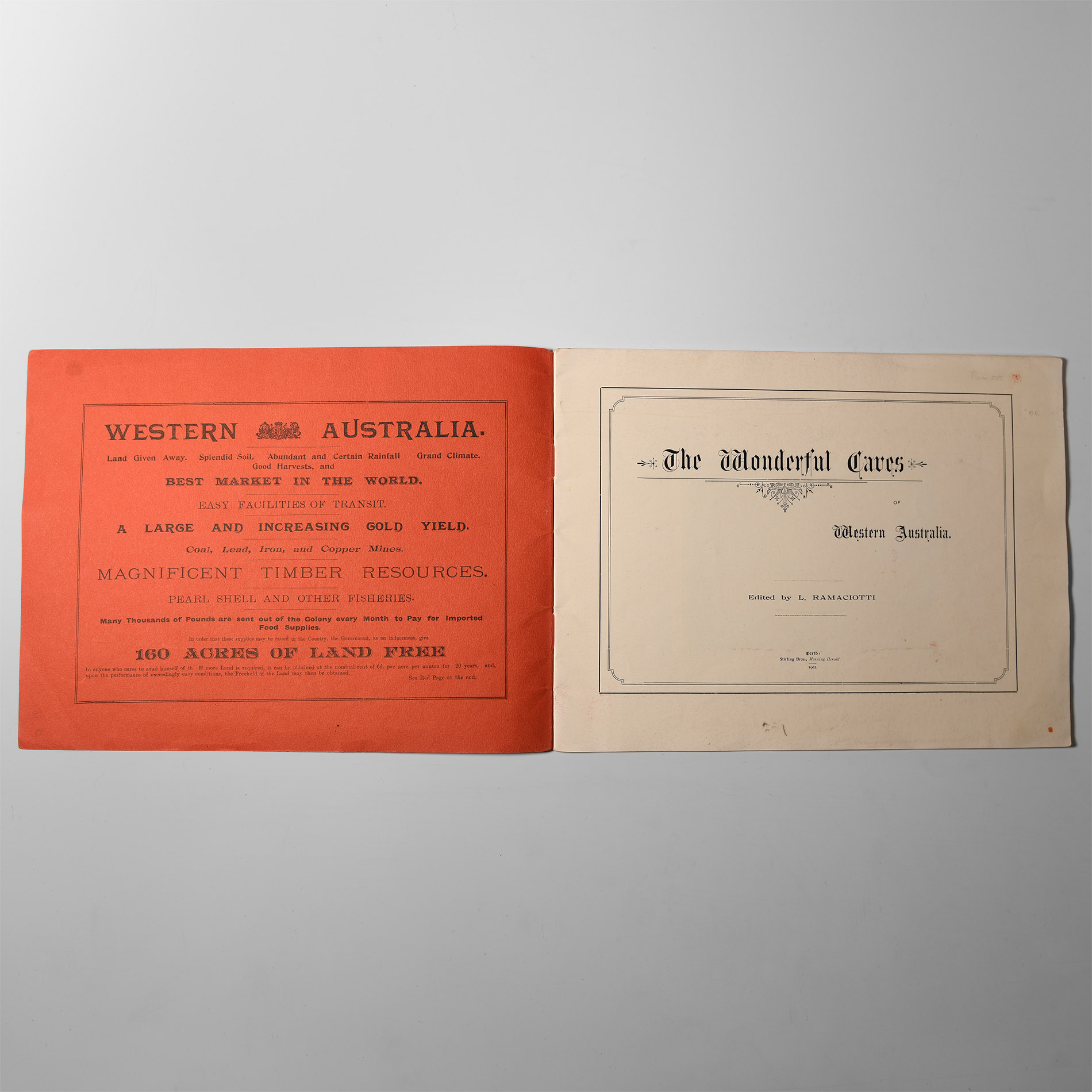 Natural History Books - Ramaciotti - The Wonderful Caves of Western Australia - 1902