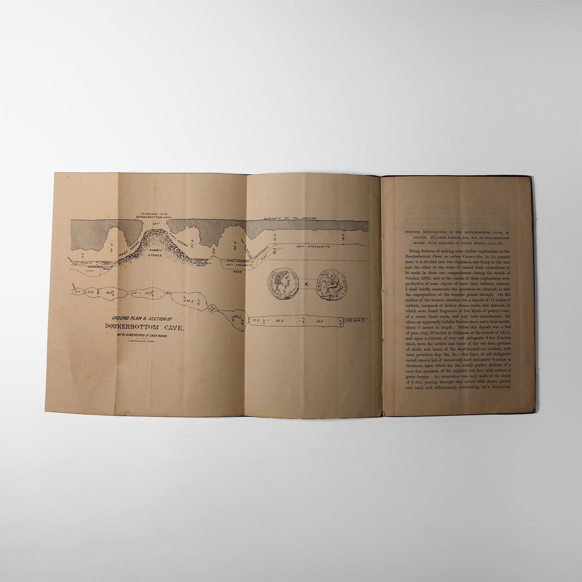 Natural History Books - Farrer - Further Explorations in the Dowkerbottom Caves