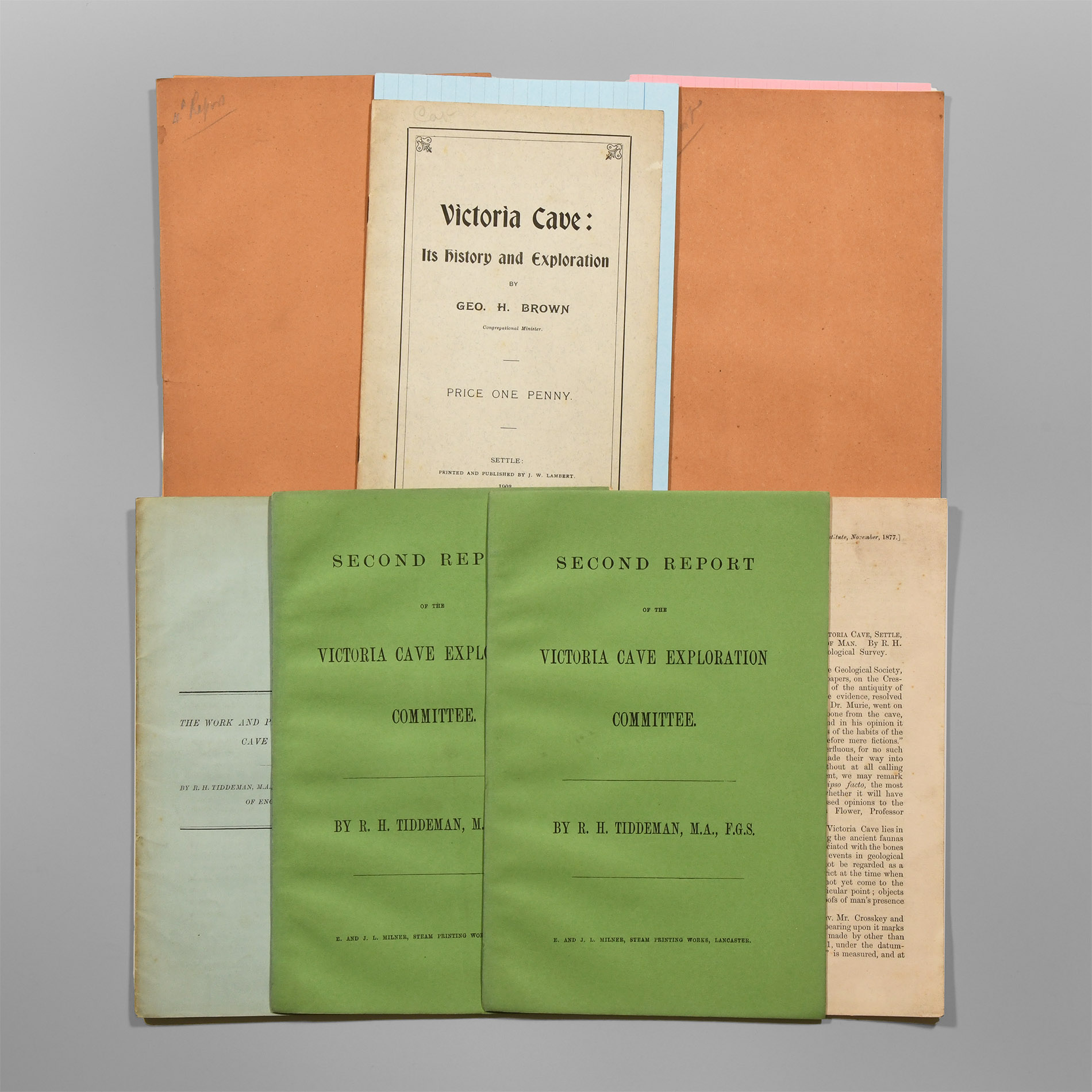 Natural History Books - Yorkshire - Victoria Cave - Reports and Pamphlets