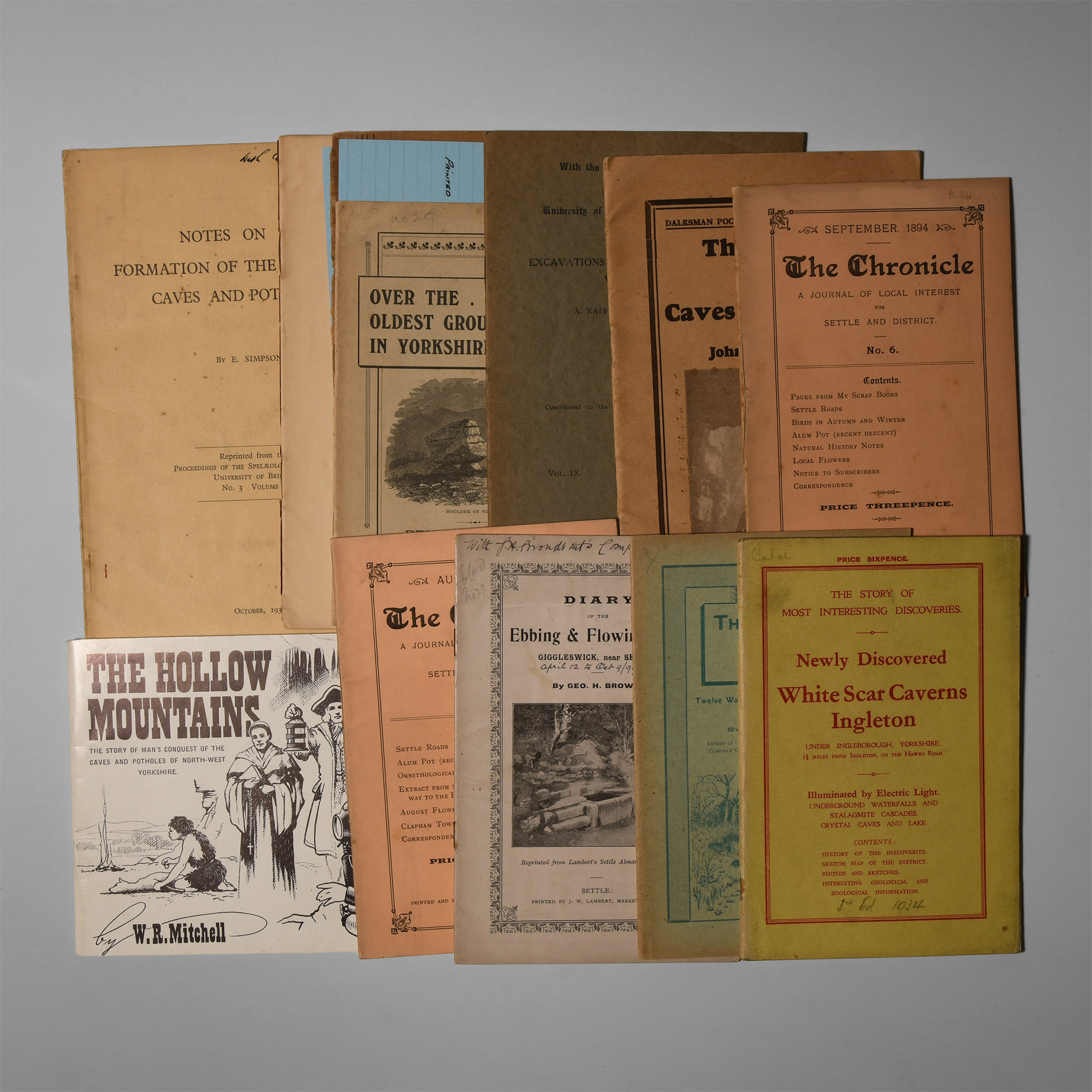 Natural History Books - Yorkshire Caves - Pamphlets