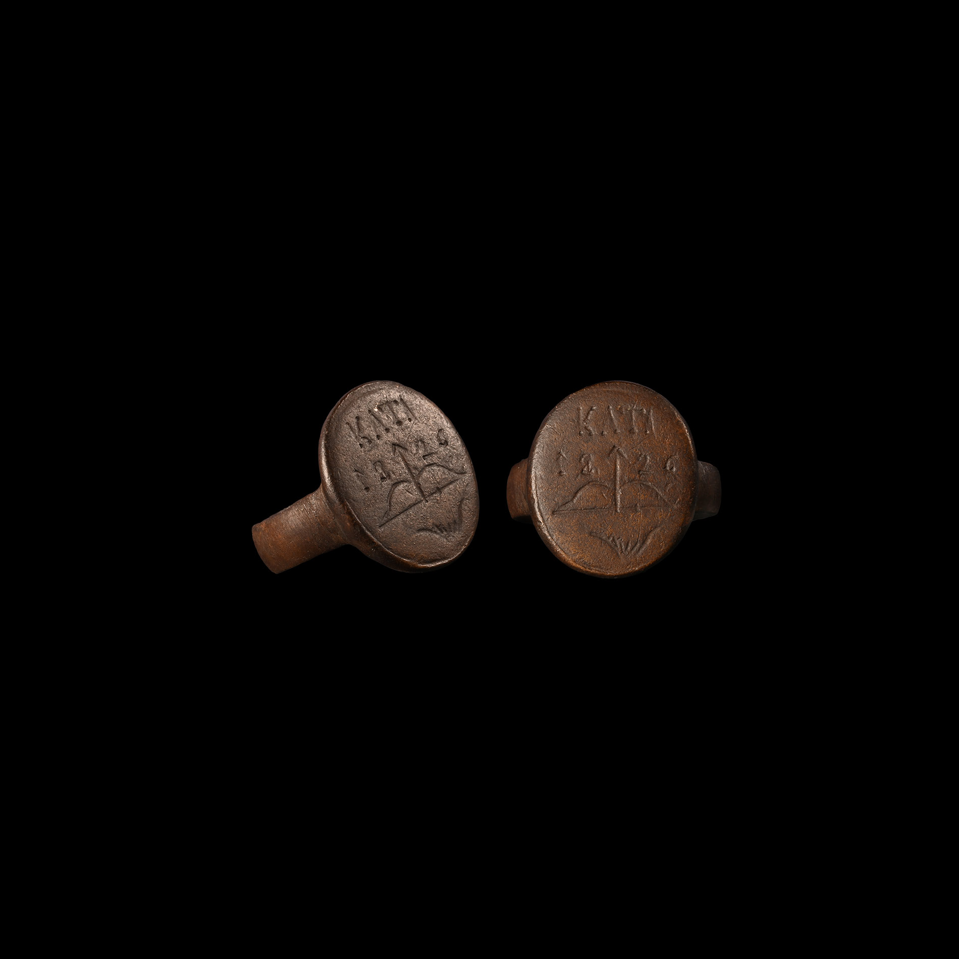 Post Medieval Ring with Bow and Arrow