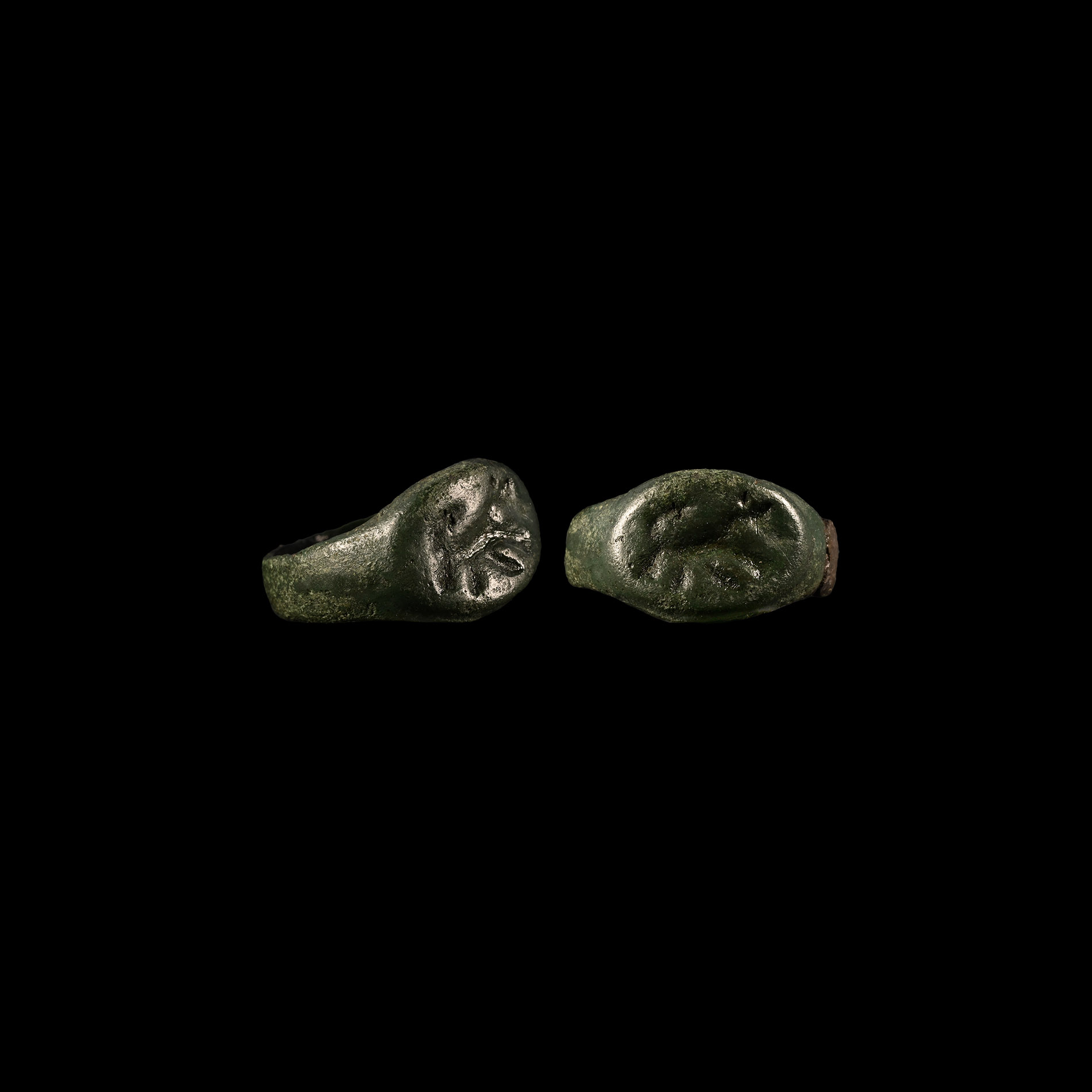 Medieval Ring with Running Dog