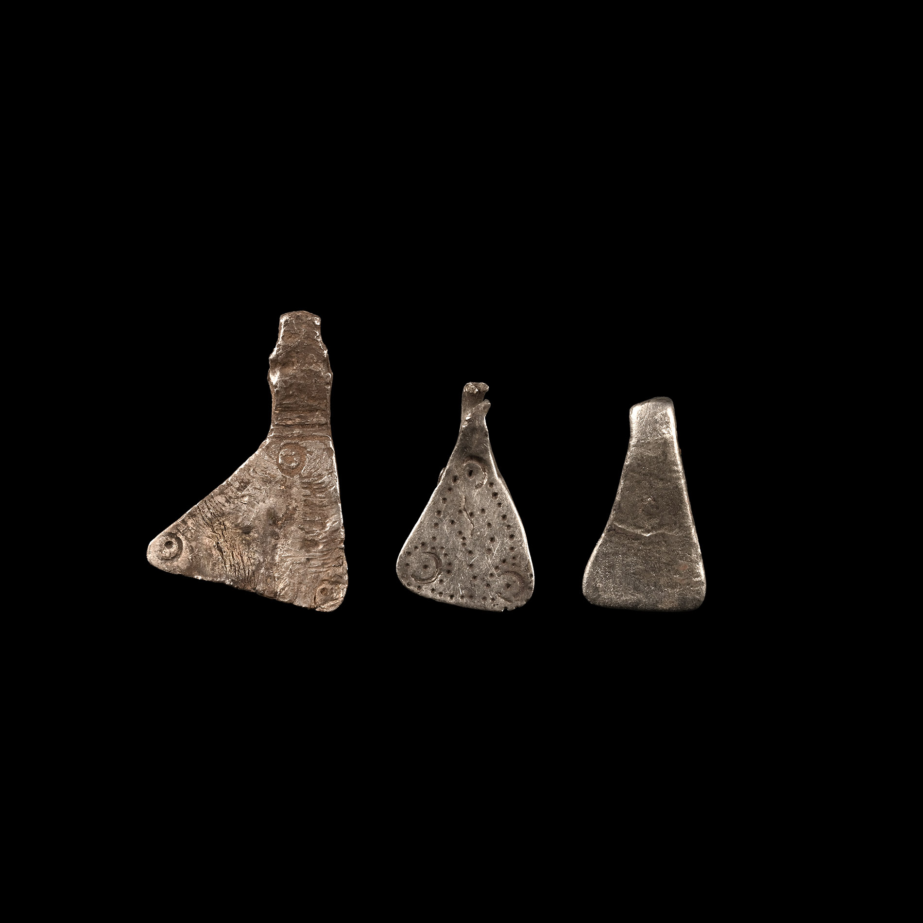 Iron Age Celtic Silver Axe Pendant Group