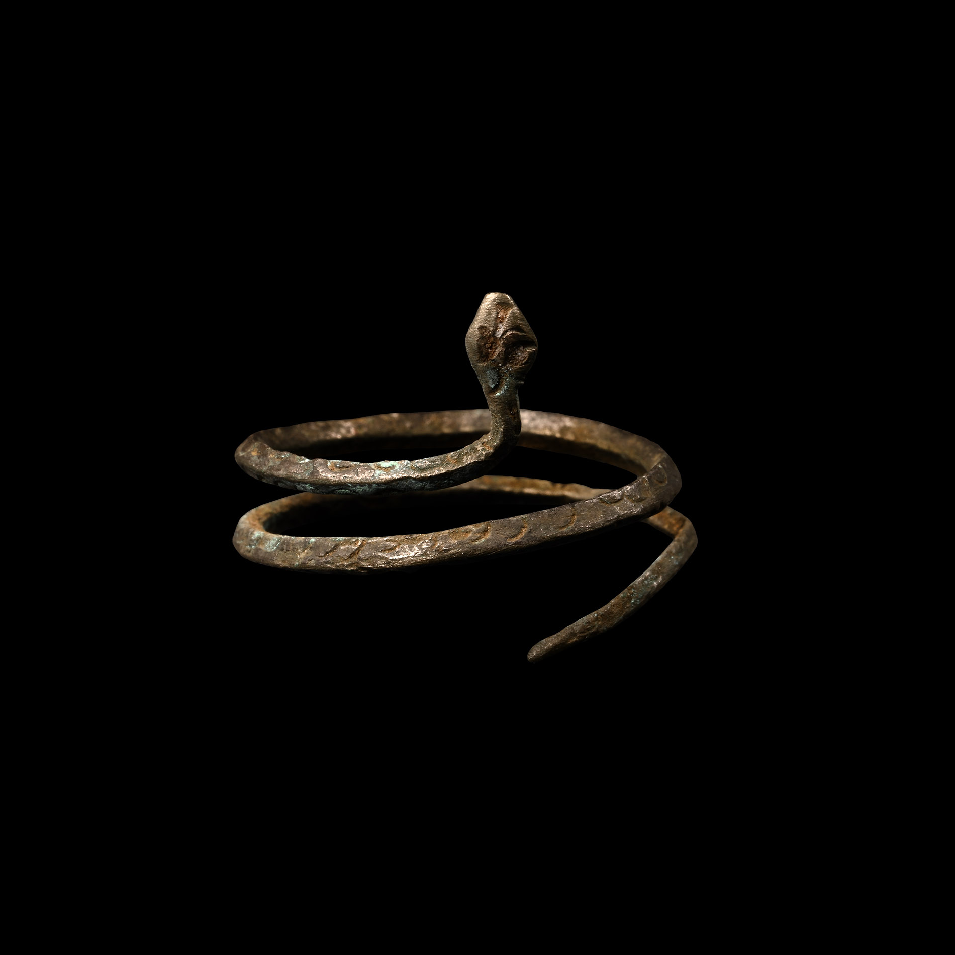 Romano-Egyptian Coiled Snake Ring