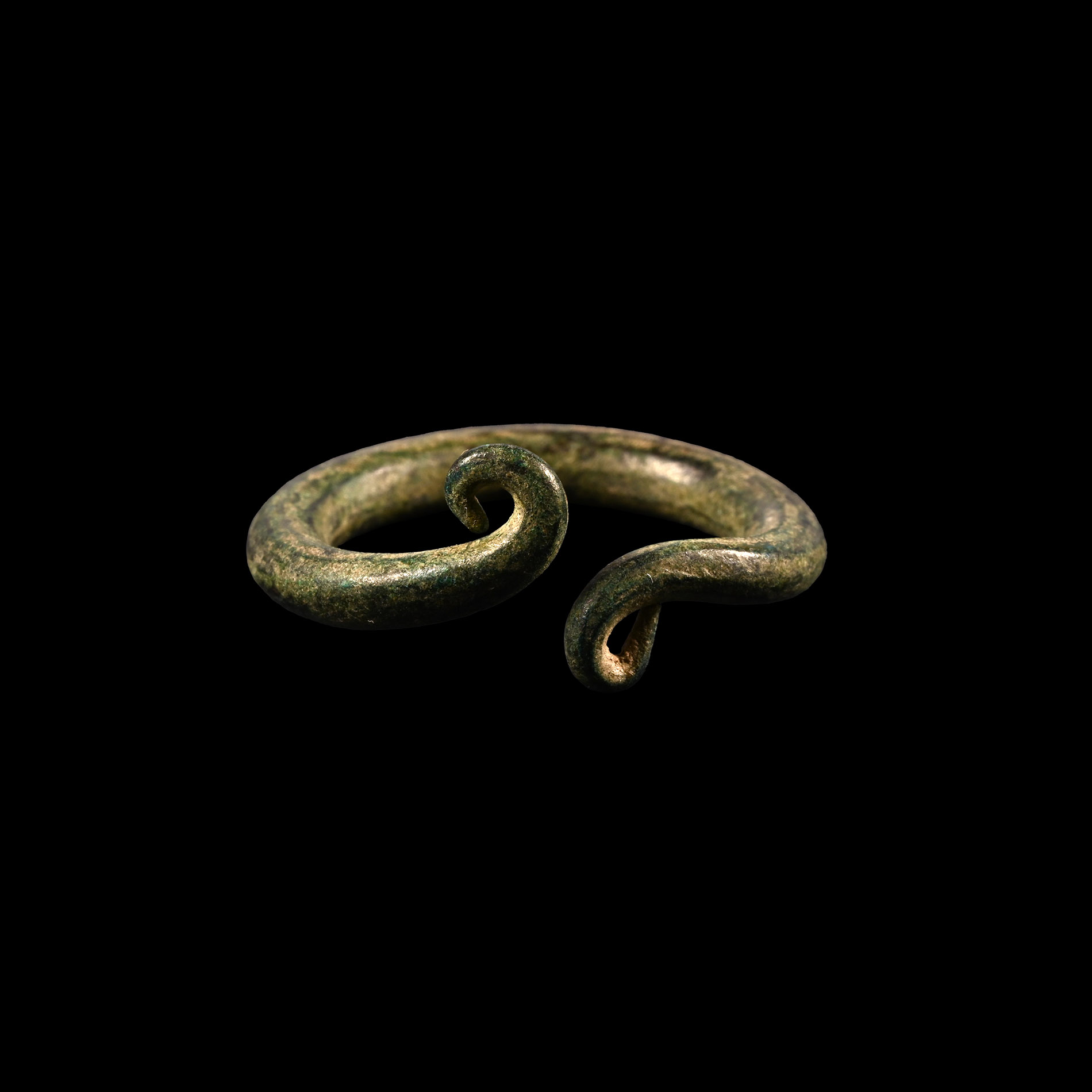 Bronze Age Ring with Coiled Terminals