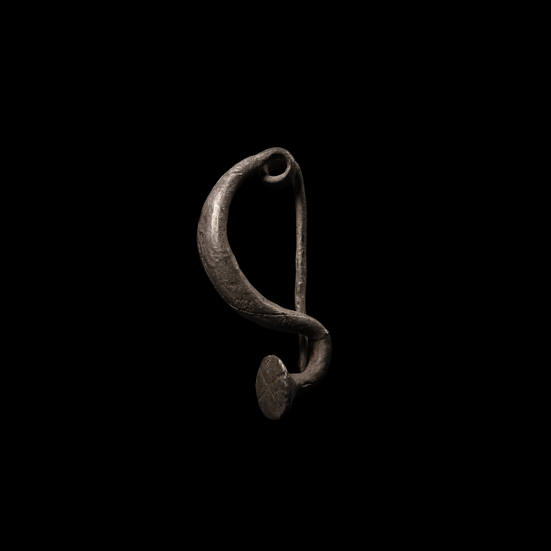Greek Silver Bow Brooch