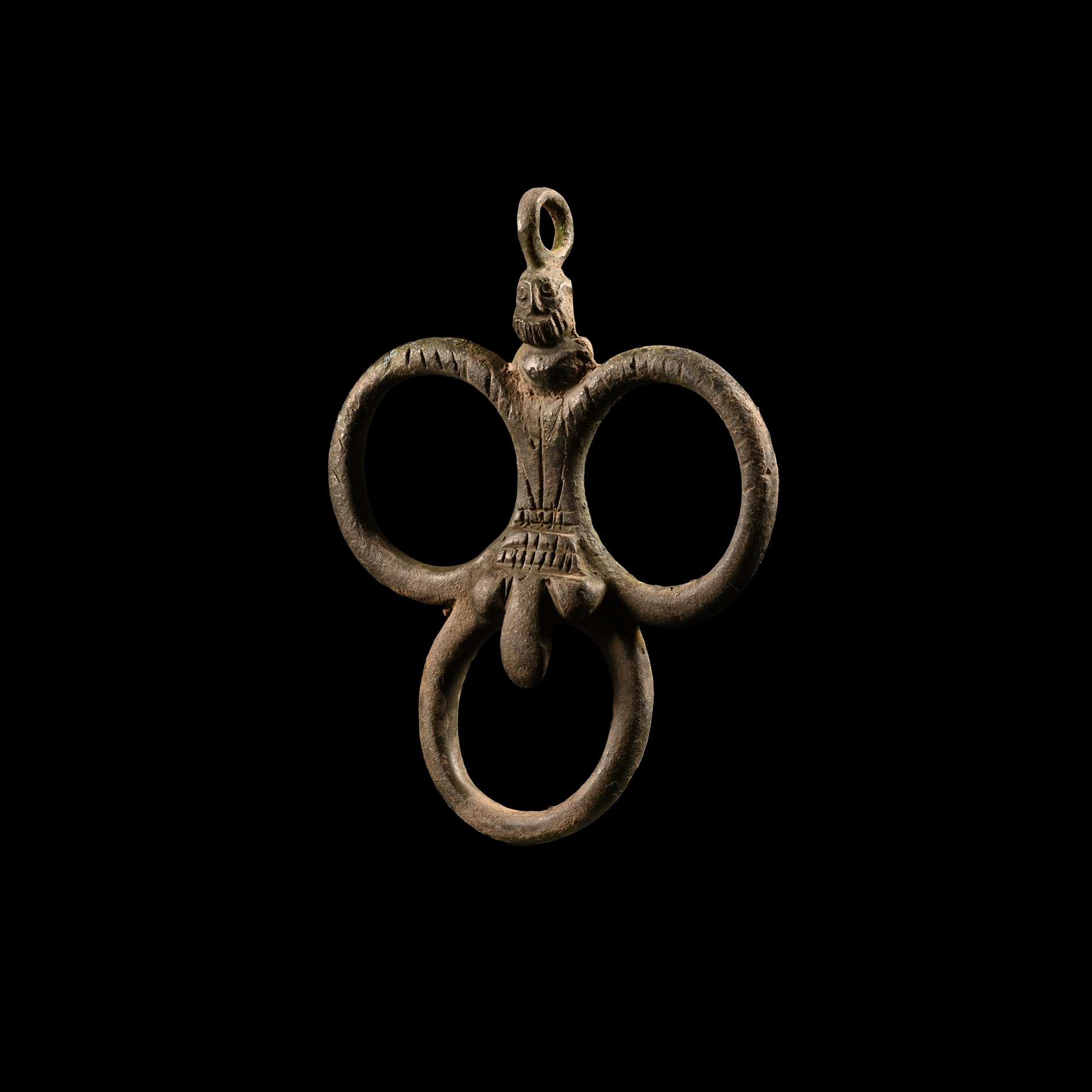 Roman Phallic Pendant with Loops