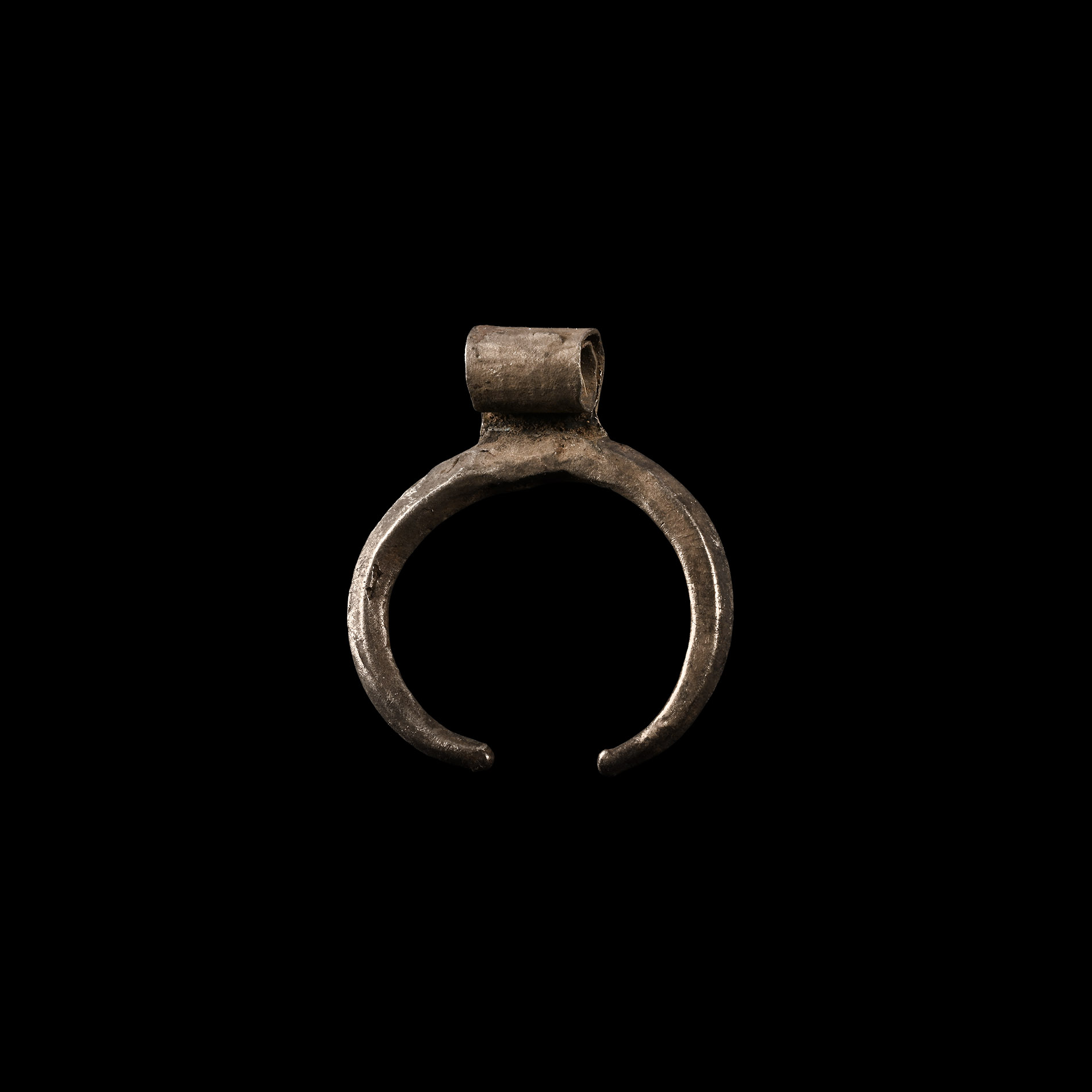 Roman Silver Lunar Pendant