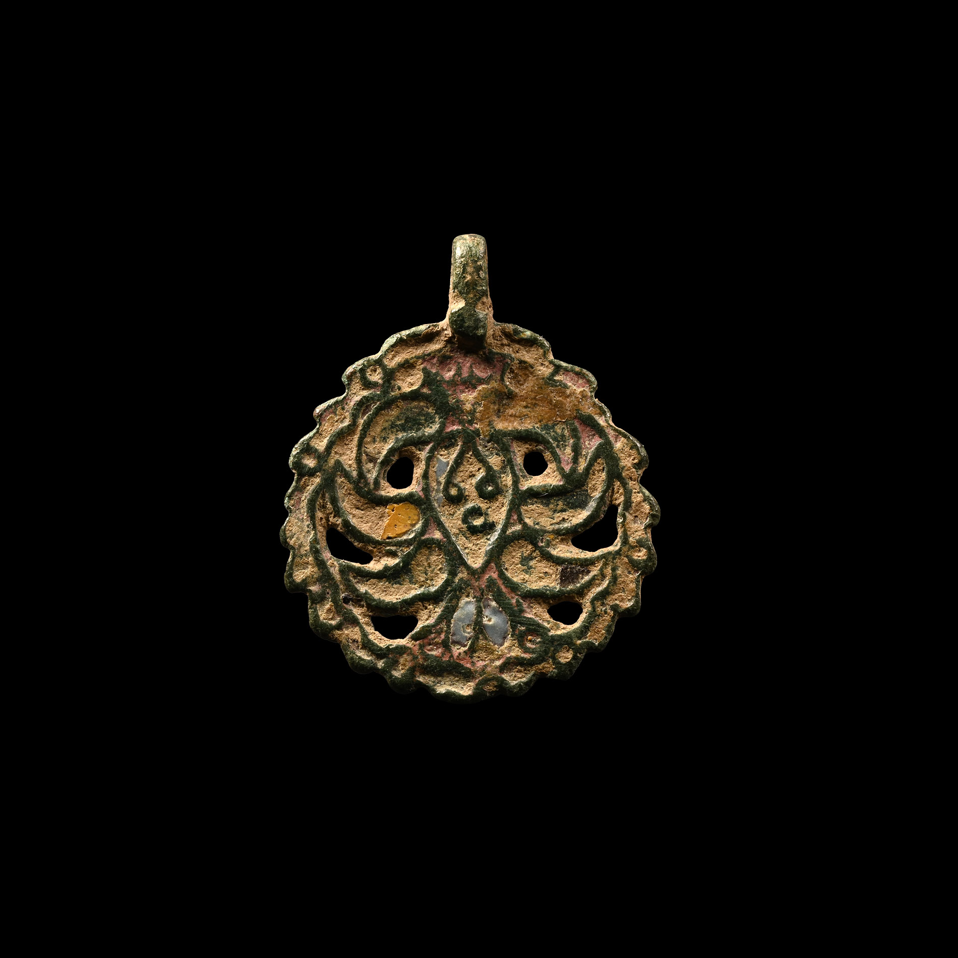 Post Medieval Enamelled Pendant