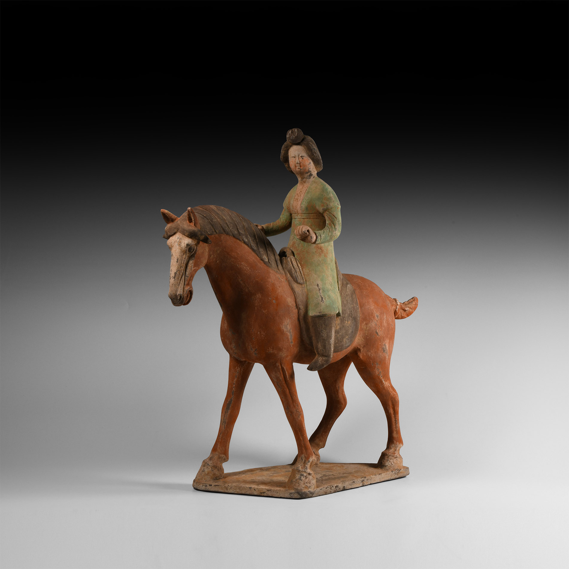 Chinese Tang Horse with Female Rider