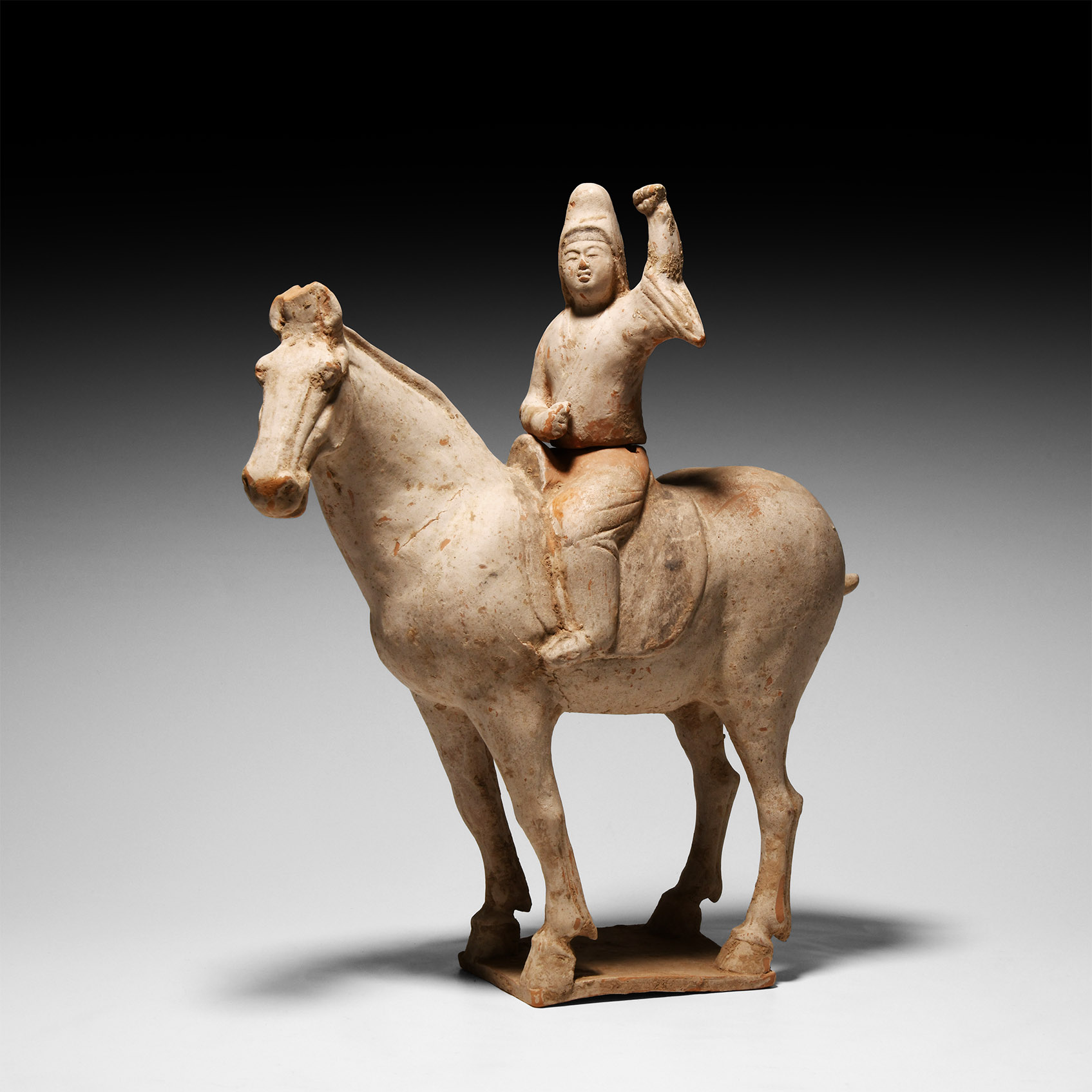 Chinese Tang Horse with Separate Rider