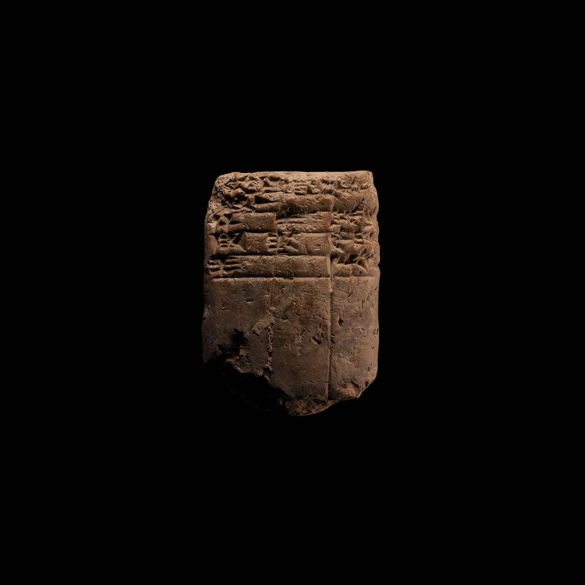 Kingdom of Larsa Cuneiform Tablet Estimating a Quantity of Beer