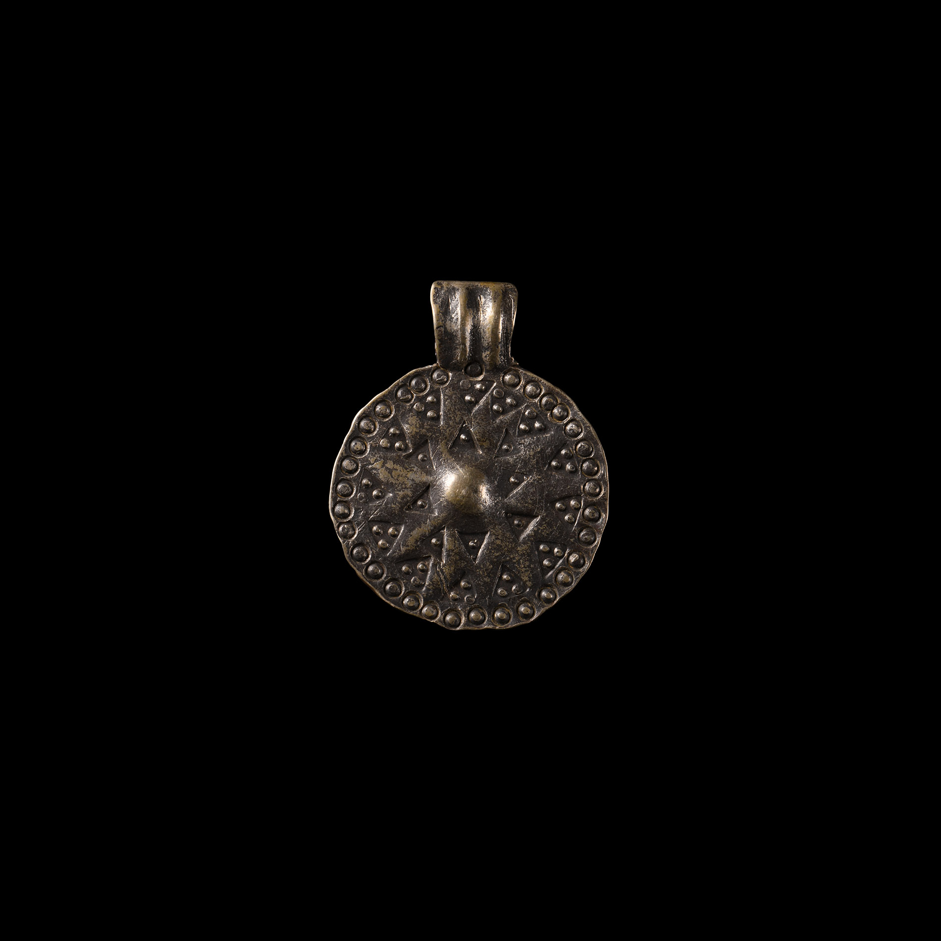 Viking Age Stamped Silver Pendant