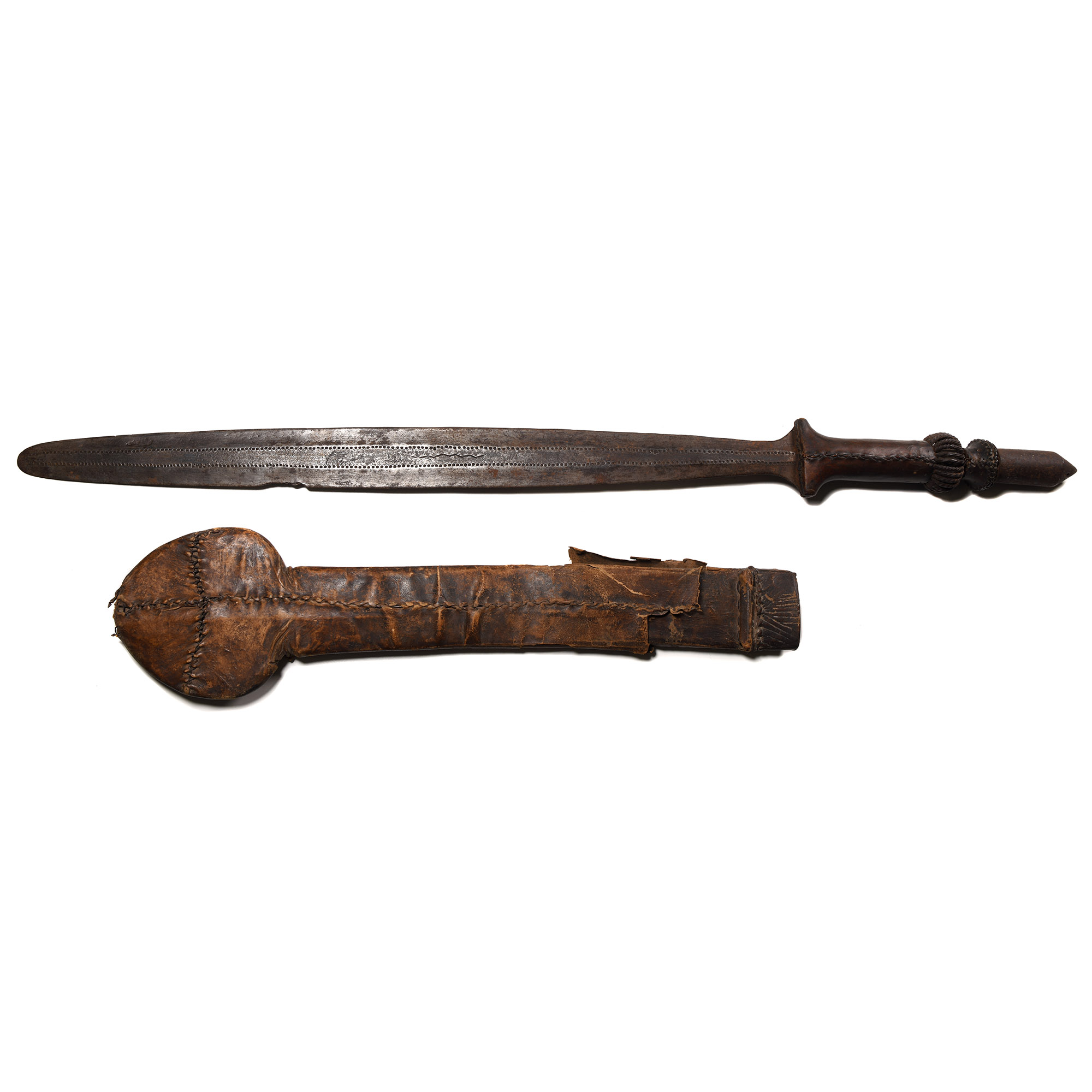 African Yaka Sword with Scabbard