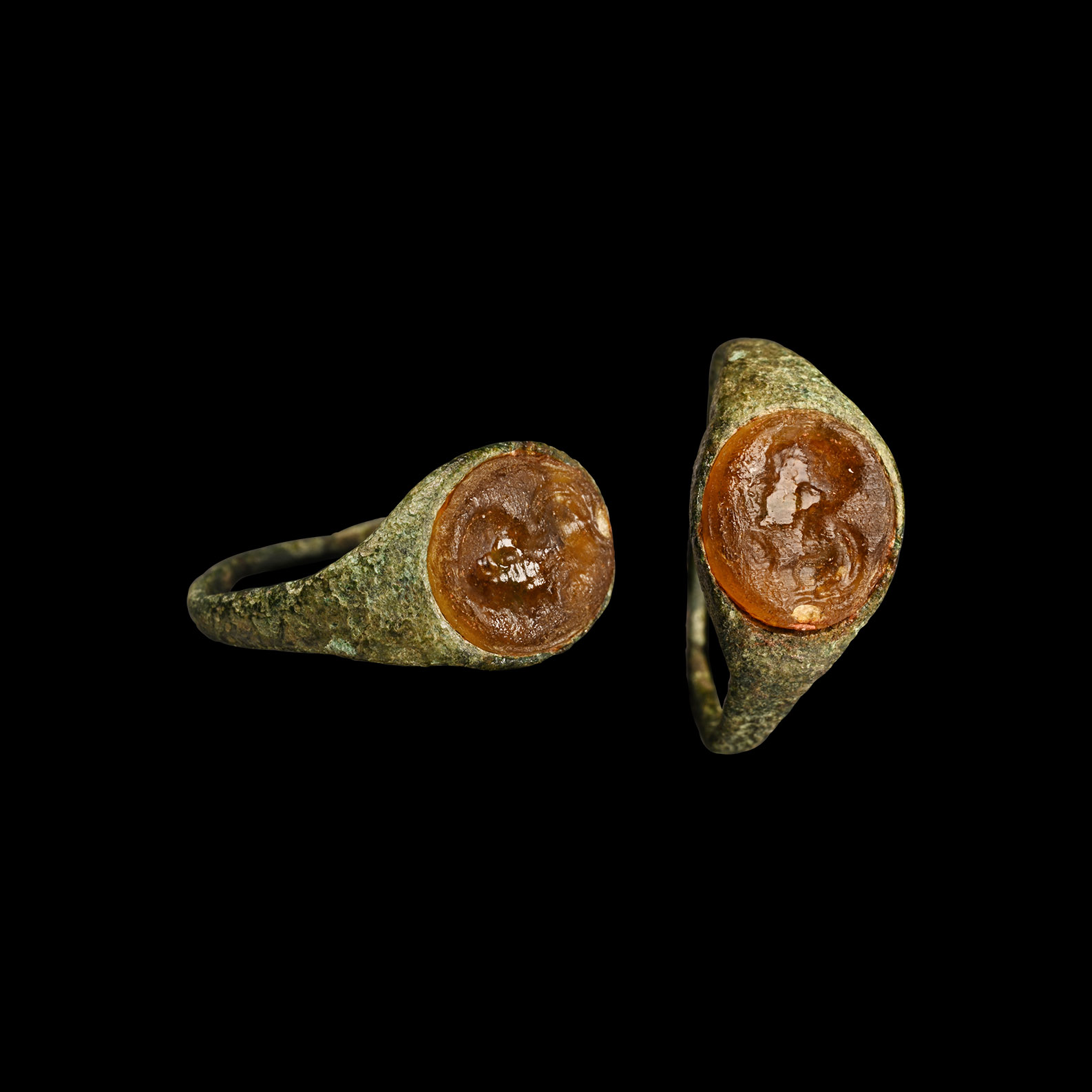 Roman Ring with Julius Caesar Intaglio
