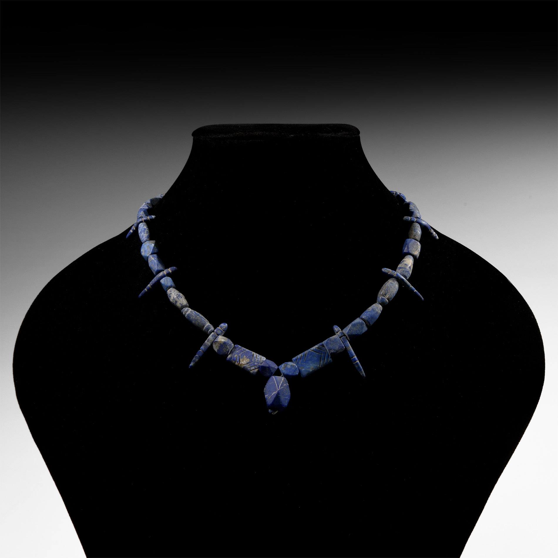 Bactrian Style Lapis Lazuli Bead Necklace