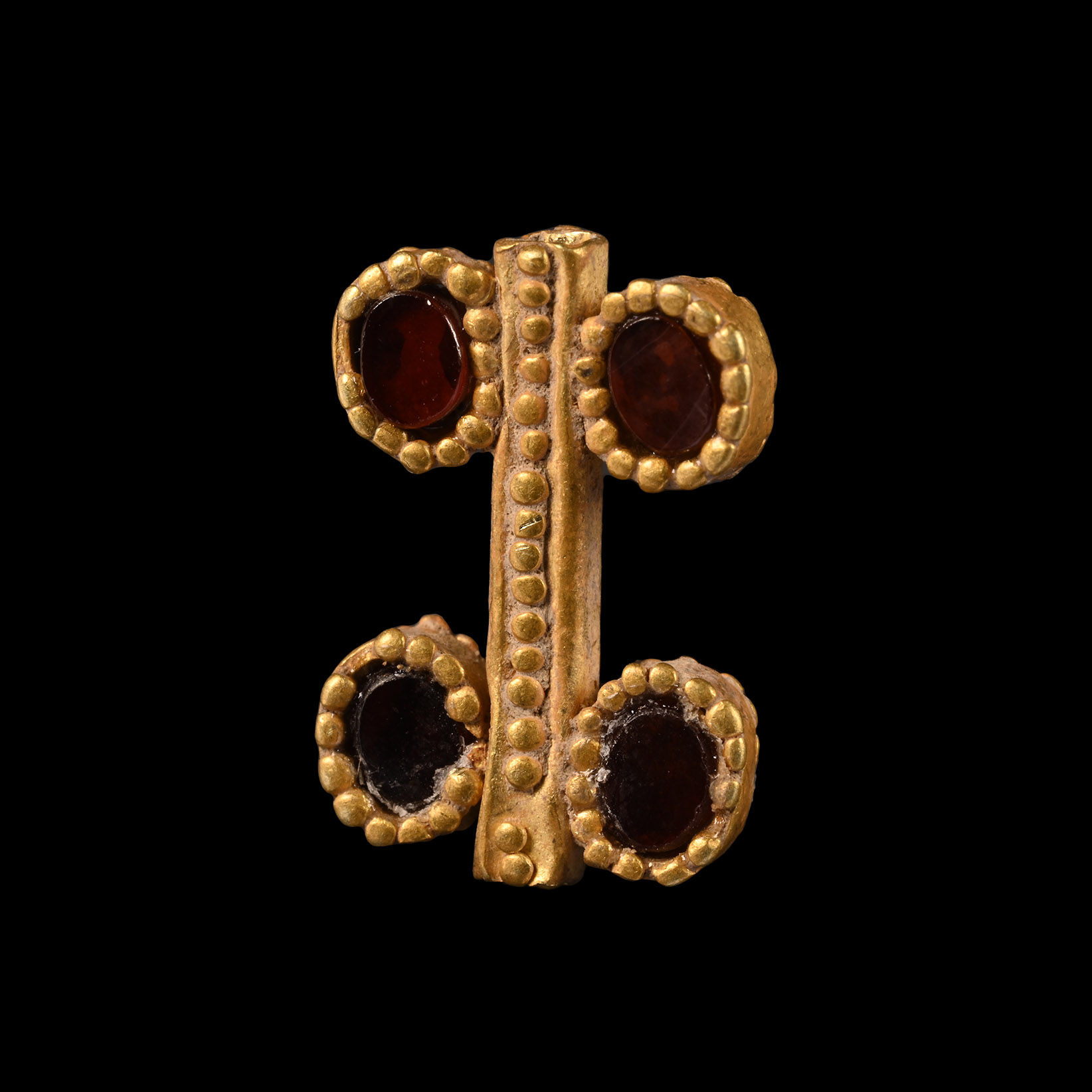Medieval Gold Garnet Set Pendant