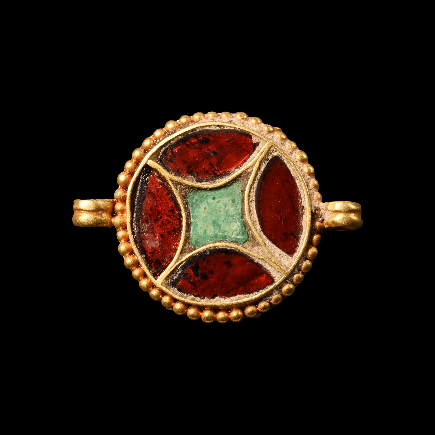Saxon Gold Jewelled Necklace Element