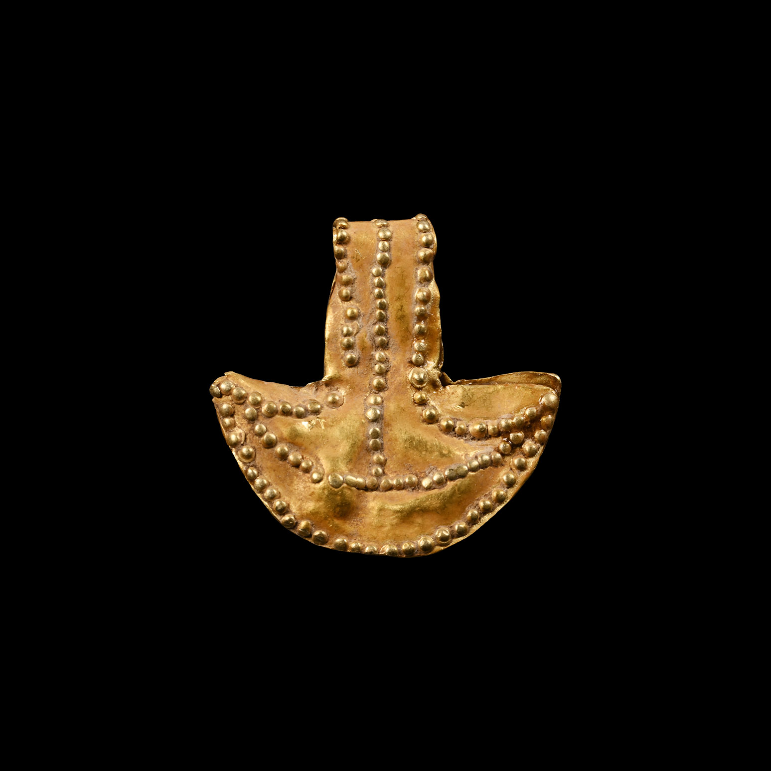 Viking Age Gold Hammer Amulet