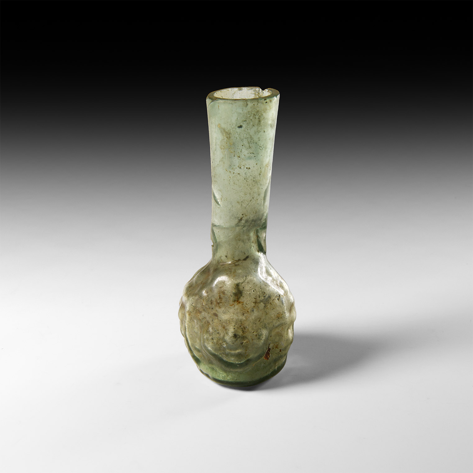 Roman Glass Janus Head Flask