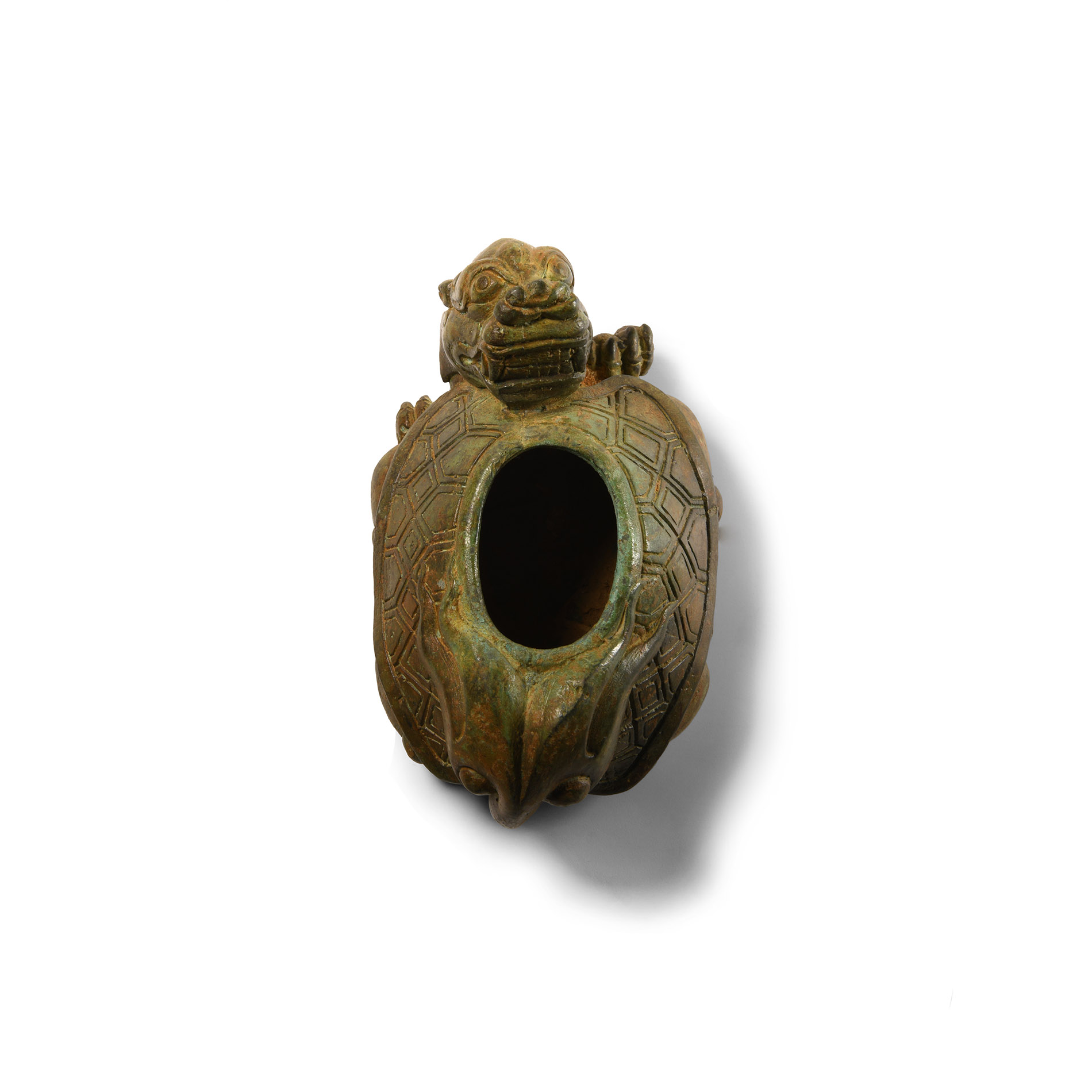 Chinese Han Style Bronze Dragon Turtle