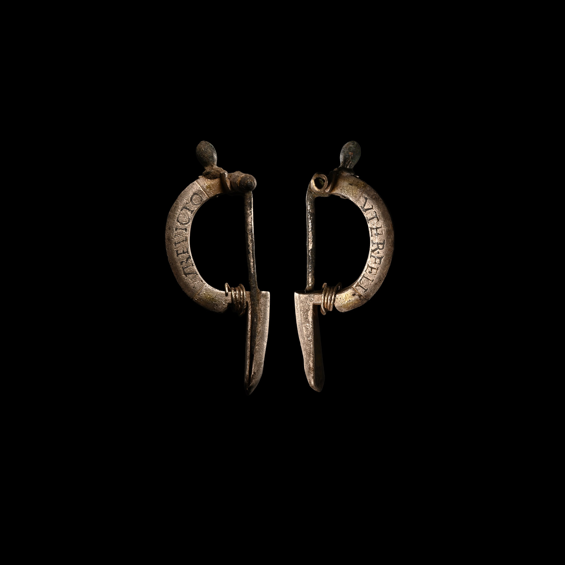 Roman Silver Brooch with Dedicatory Inscription