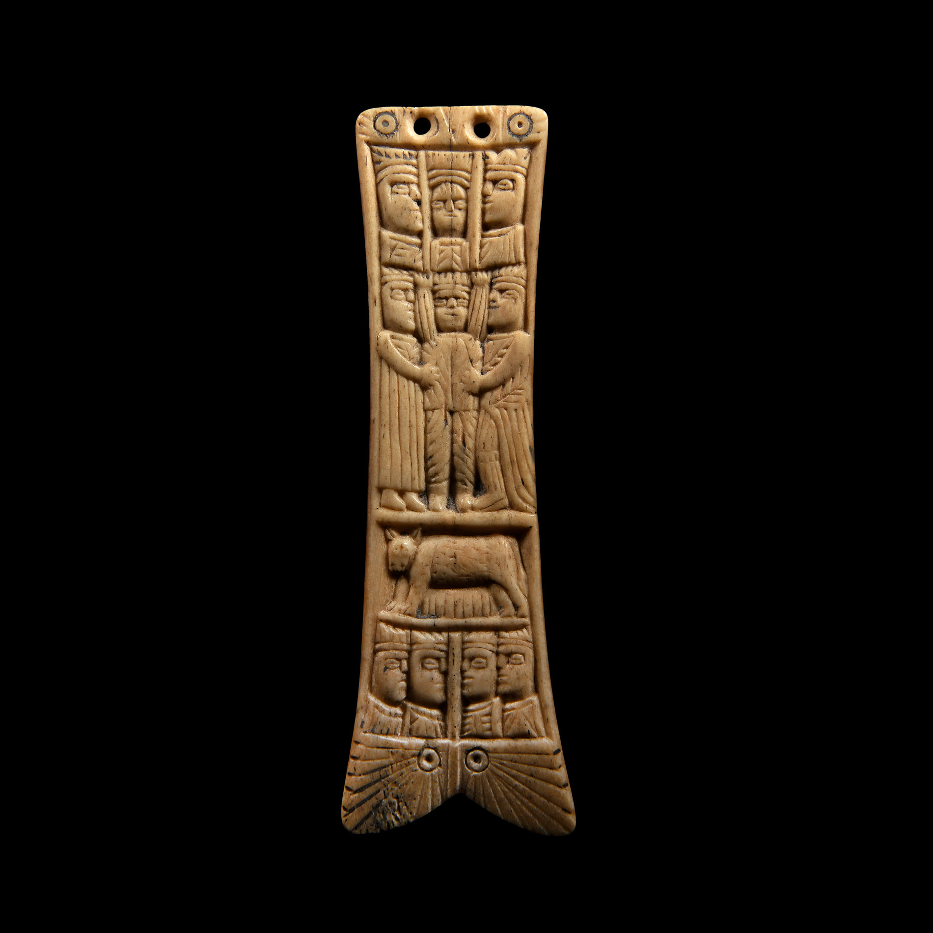 Post Roman Gallic Figural Amuletic Bone Carving