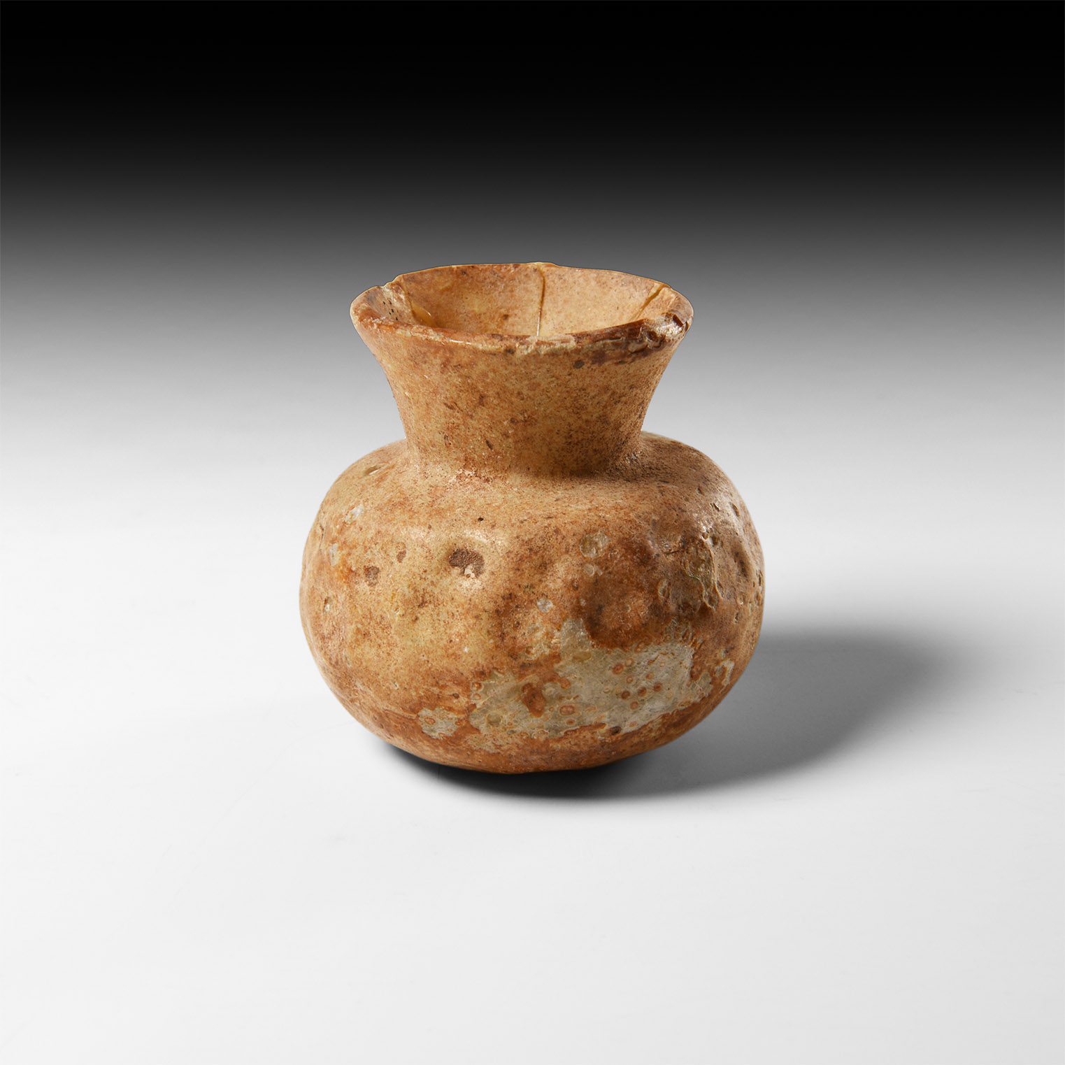 Roman Dimpled Glass Jar