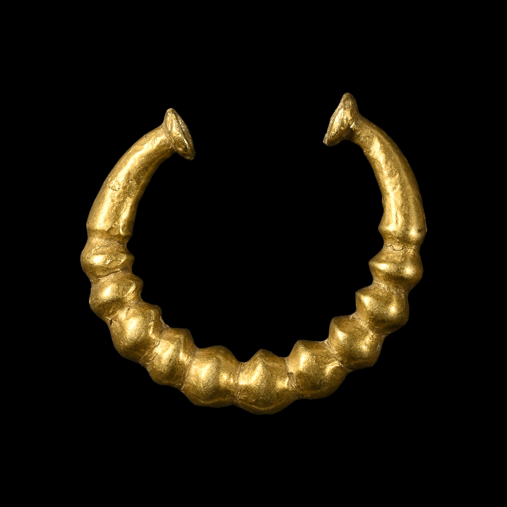 Iron Age Celtic Gold Miniature Torc Ring