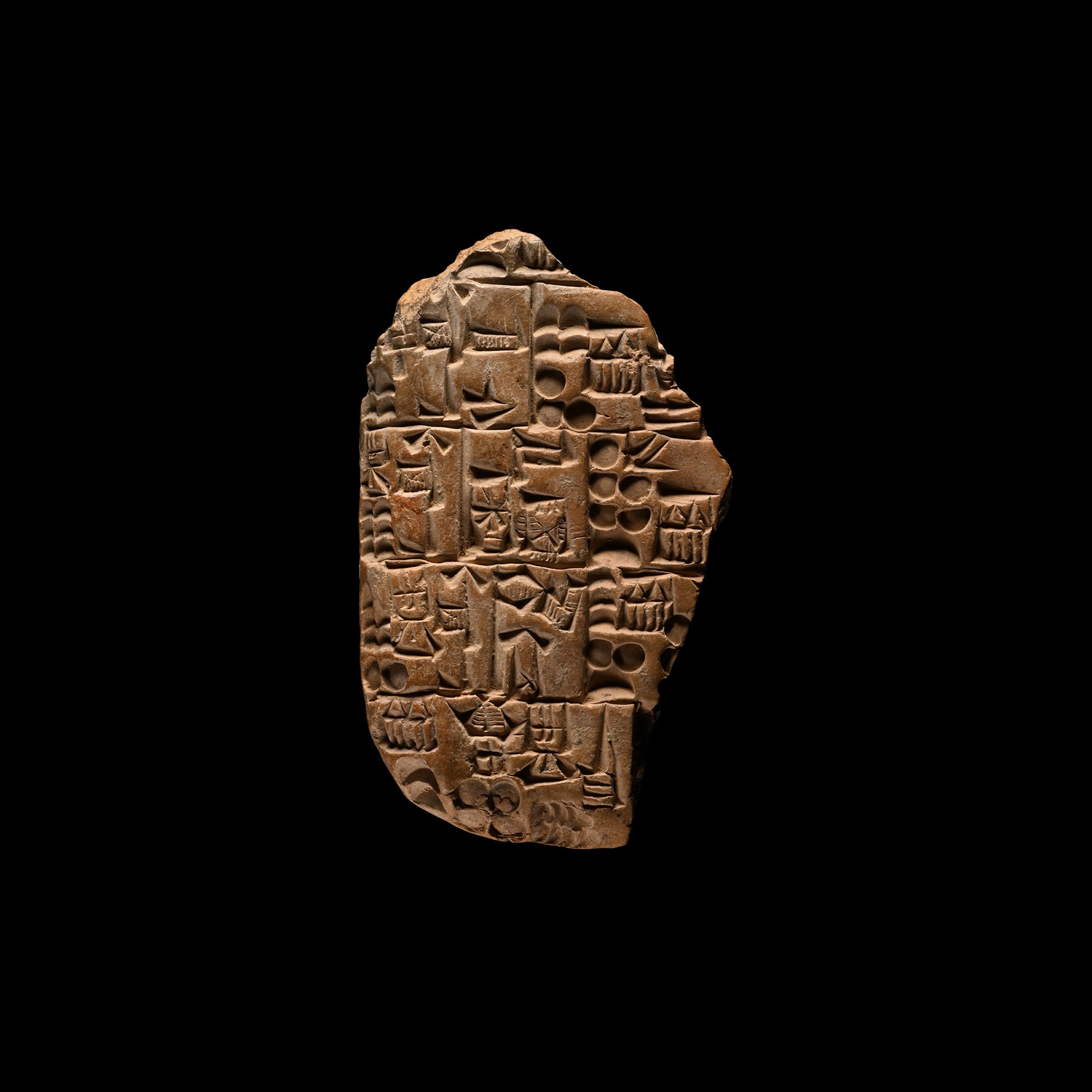 Mesopotamian Cuneiform Tablet Fragment Relating to Inventory of Sheep