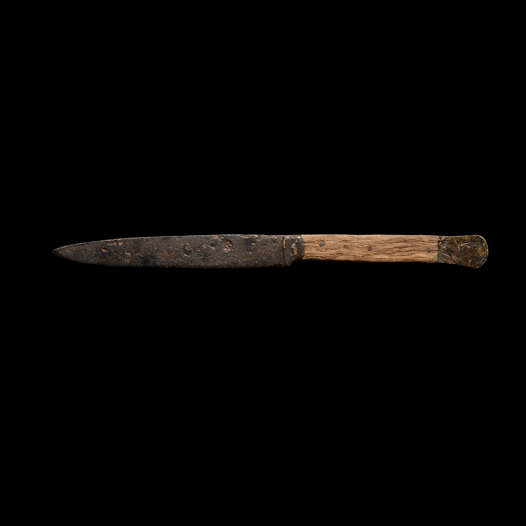 Medieval Knife with Bronze Bird Pommel