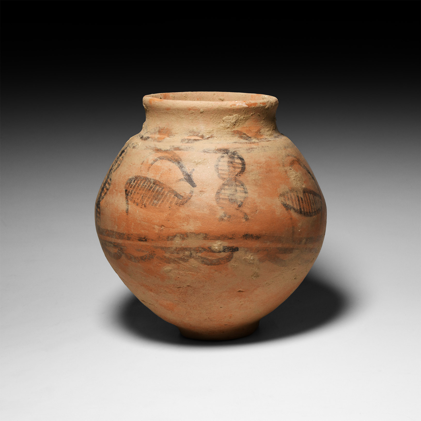 Indus Valley Painted Ceramic Jar with Ibex