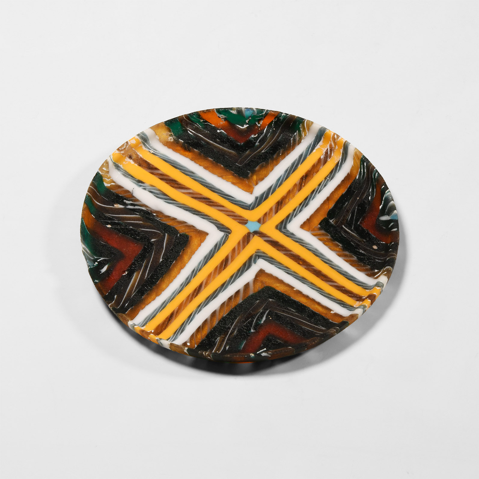 Post Medieval Mosaic Glass Dish