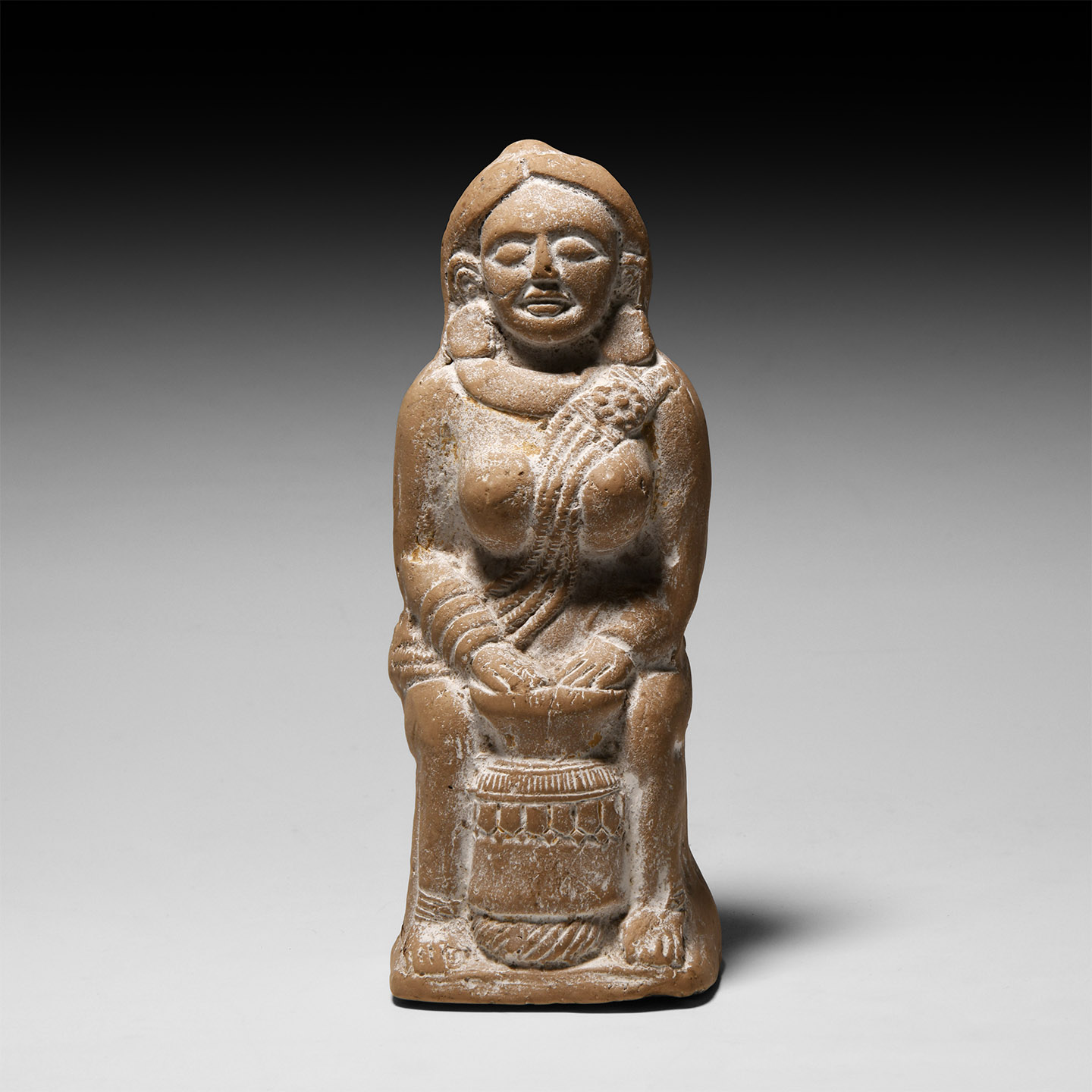 India Chandraketugarh Type Terracotta Figural Rattle