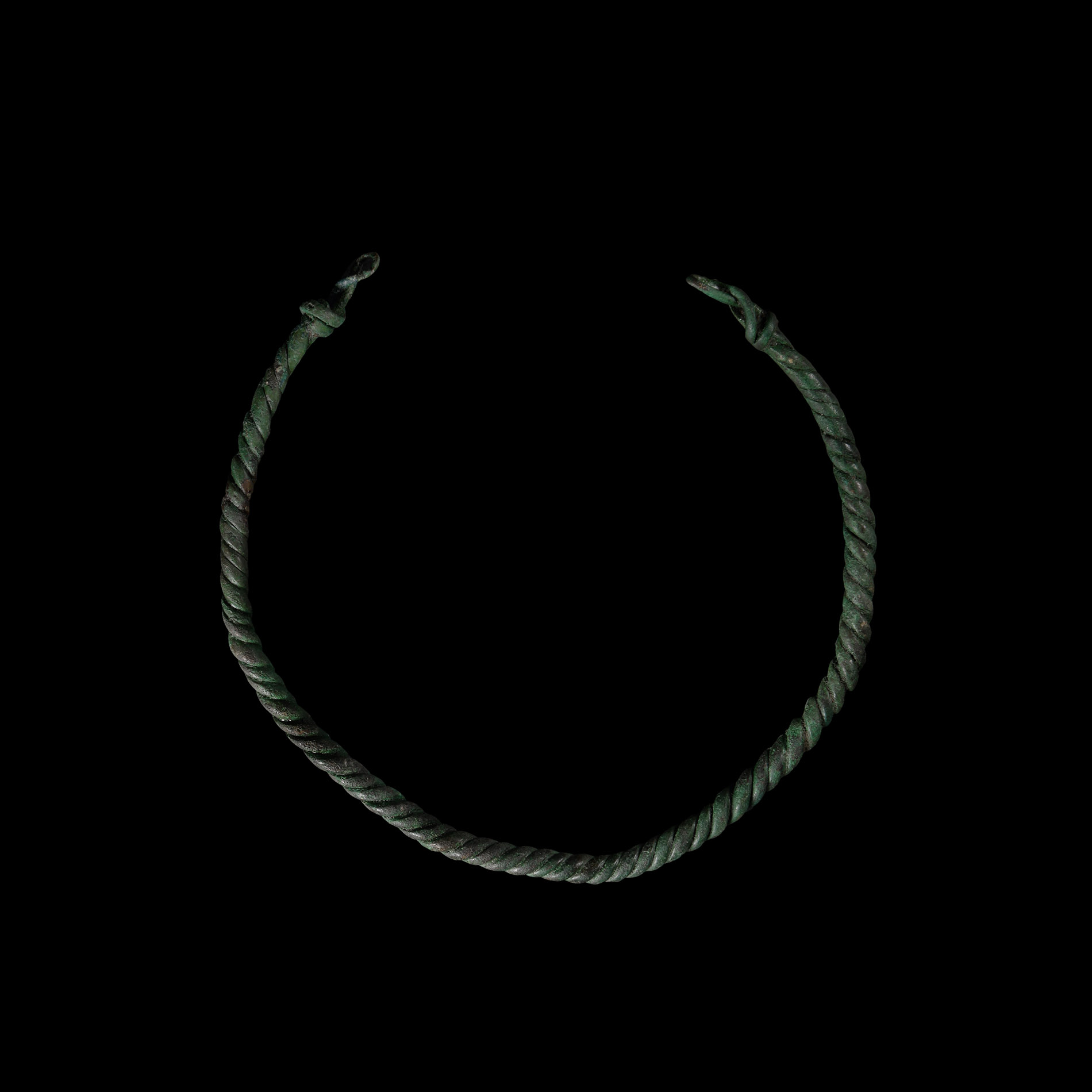Viking Age Twisted Torc with Looped Terminals