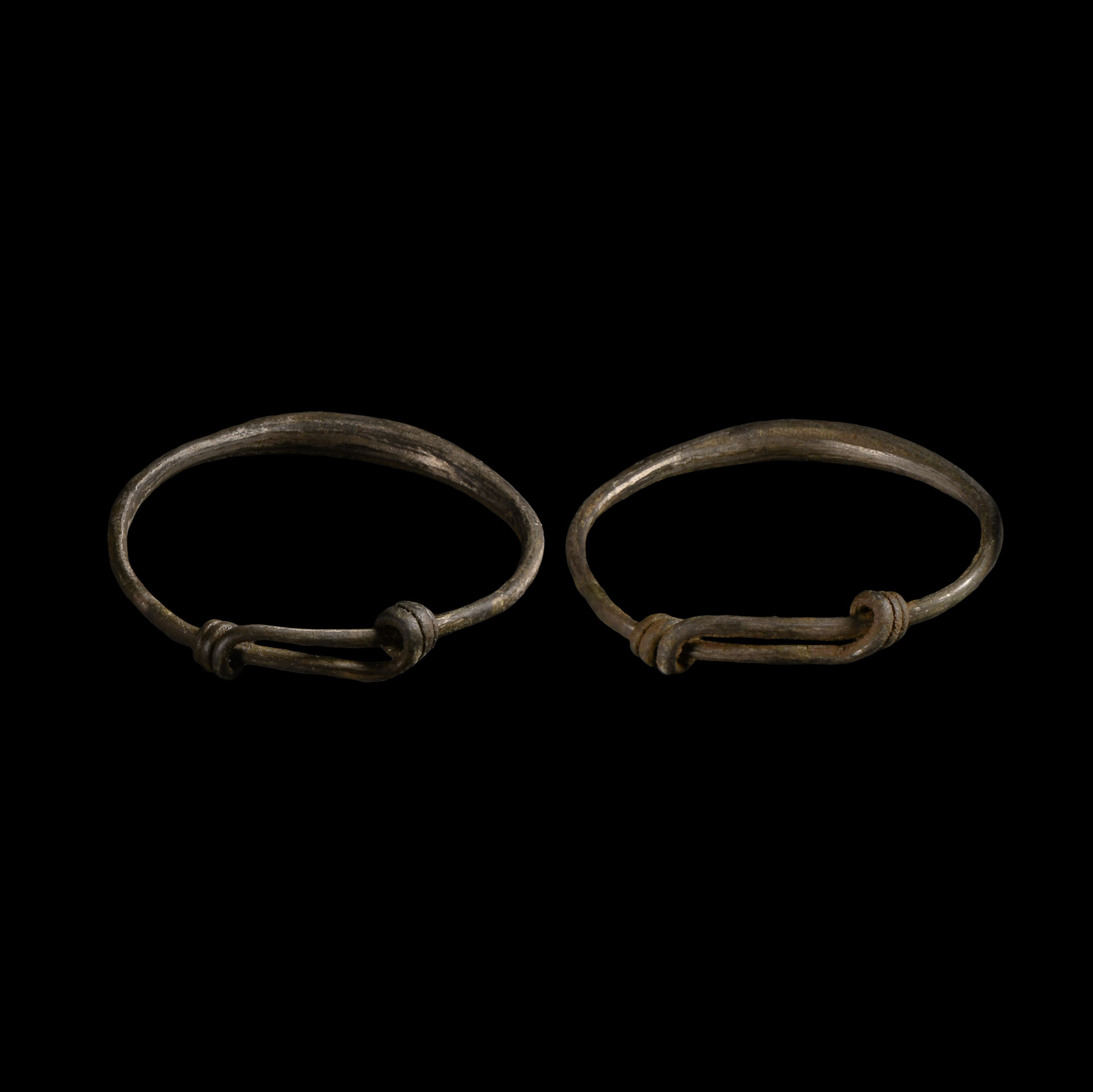 Viking Age Silver Expandable Child's Bracelet Pair