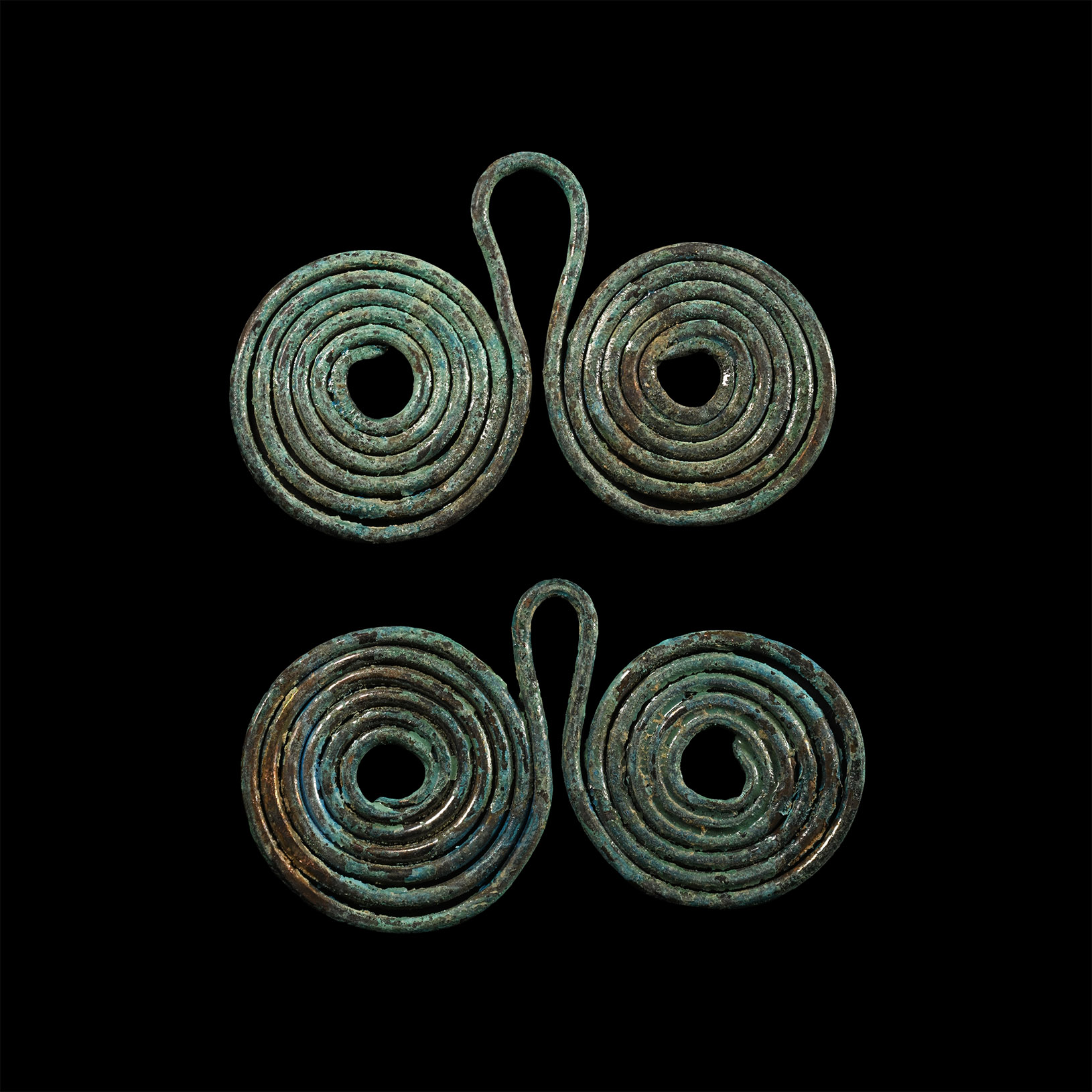 Bronze Age Coiled Spectacle Pendant Group
