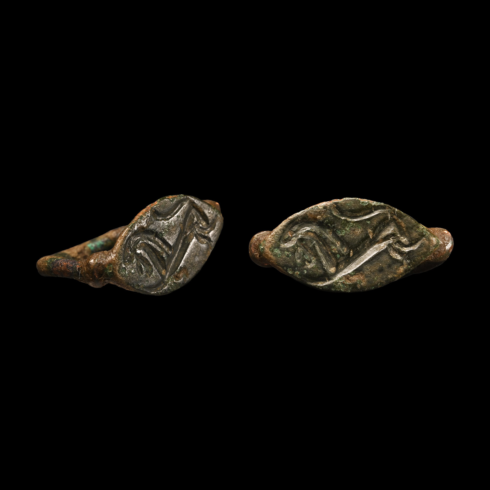 Greek Ring with Leaping Lion