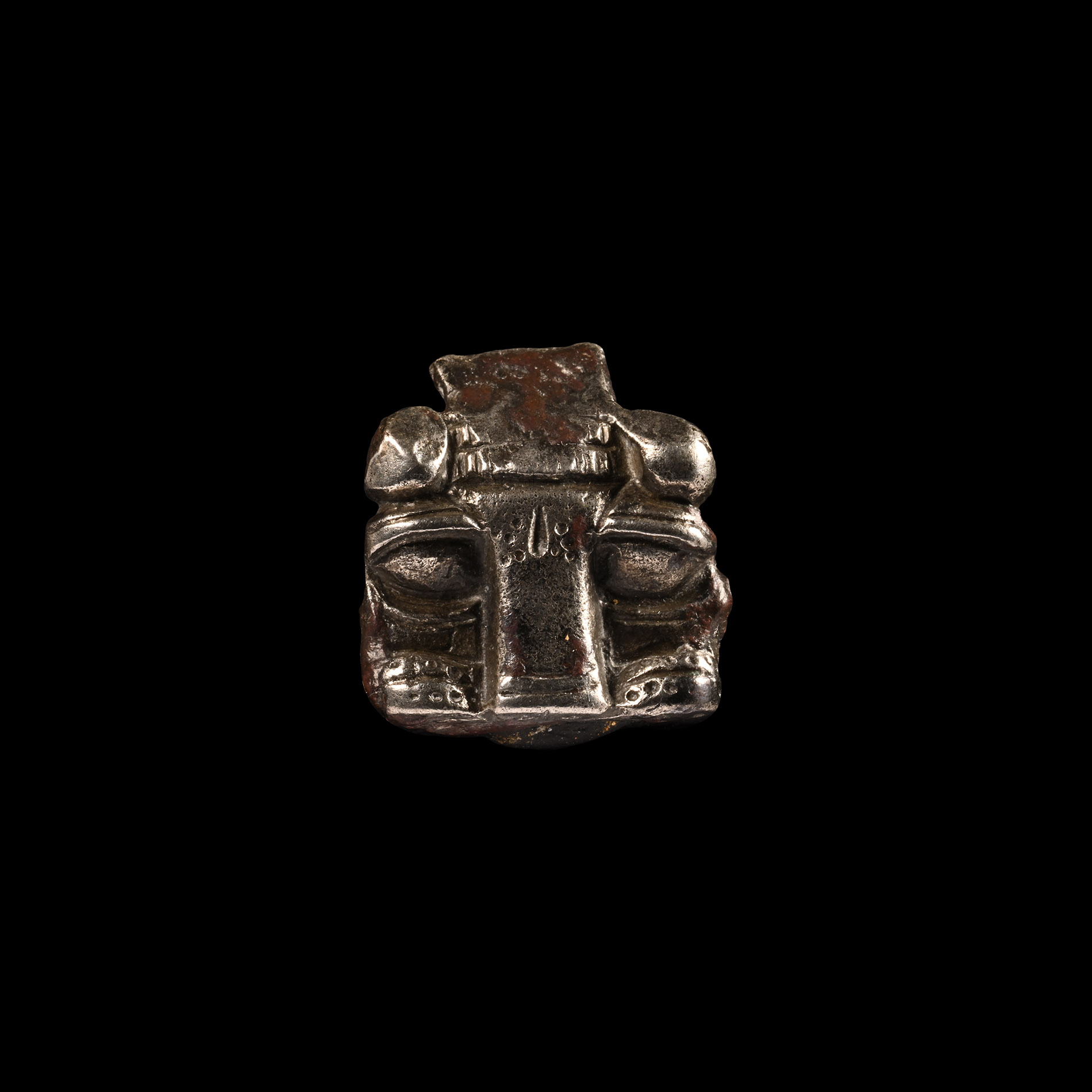 Western Asiatic Silver Lion Terminal Head